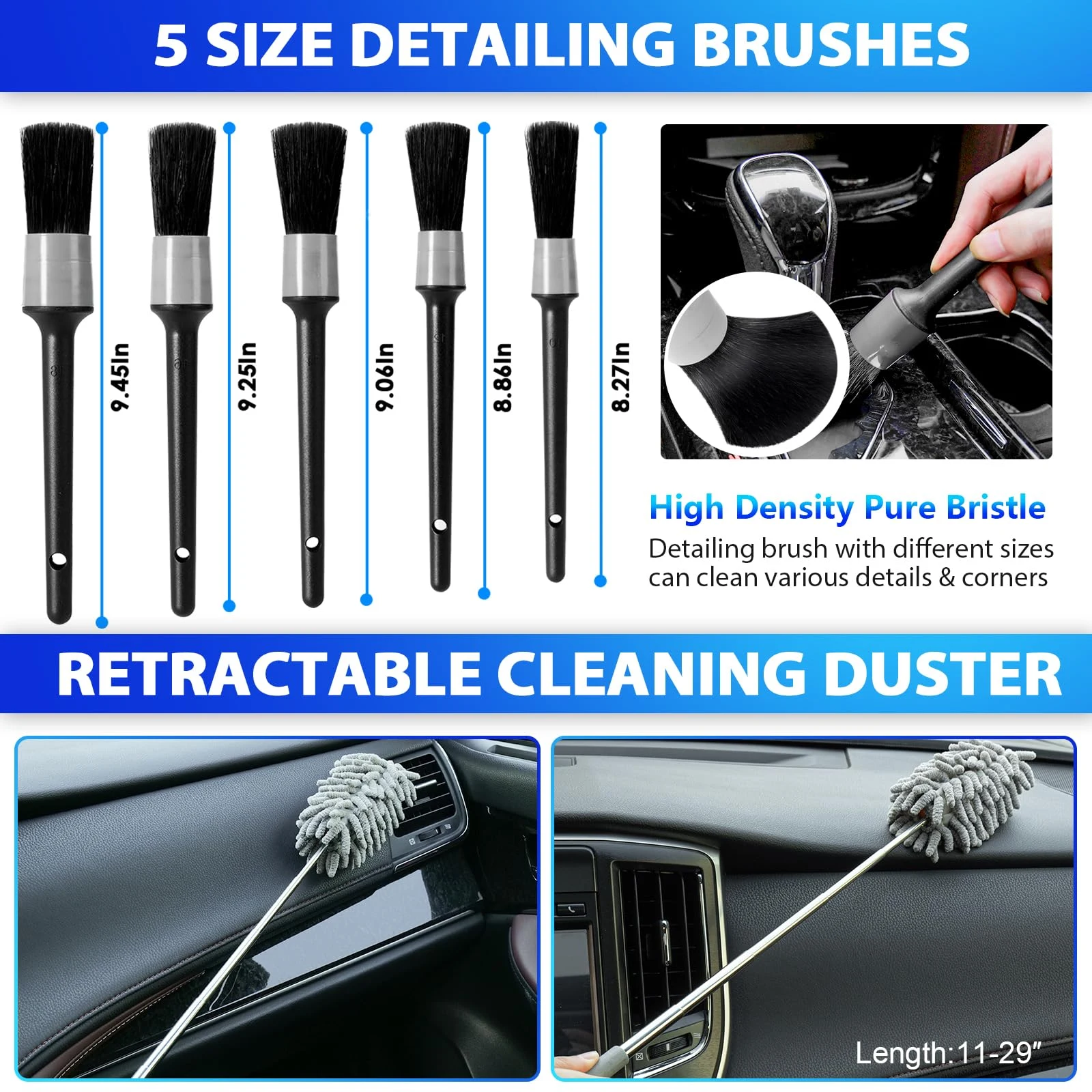 THINKWORK Car Cleaning Kit with High Power Vacuum,31PCS Car Detailing Kit product photo, view 5 of 7