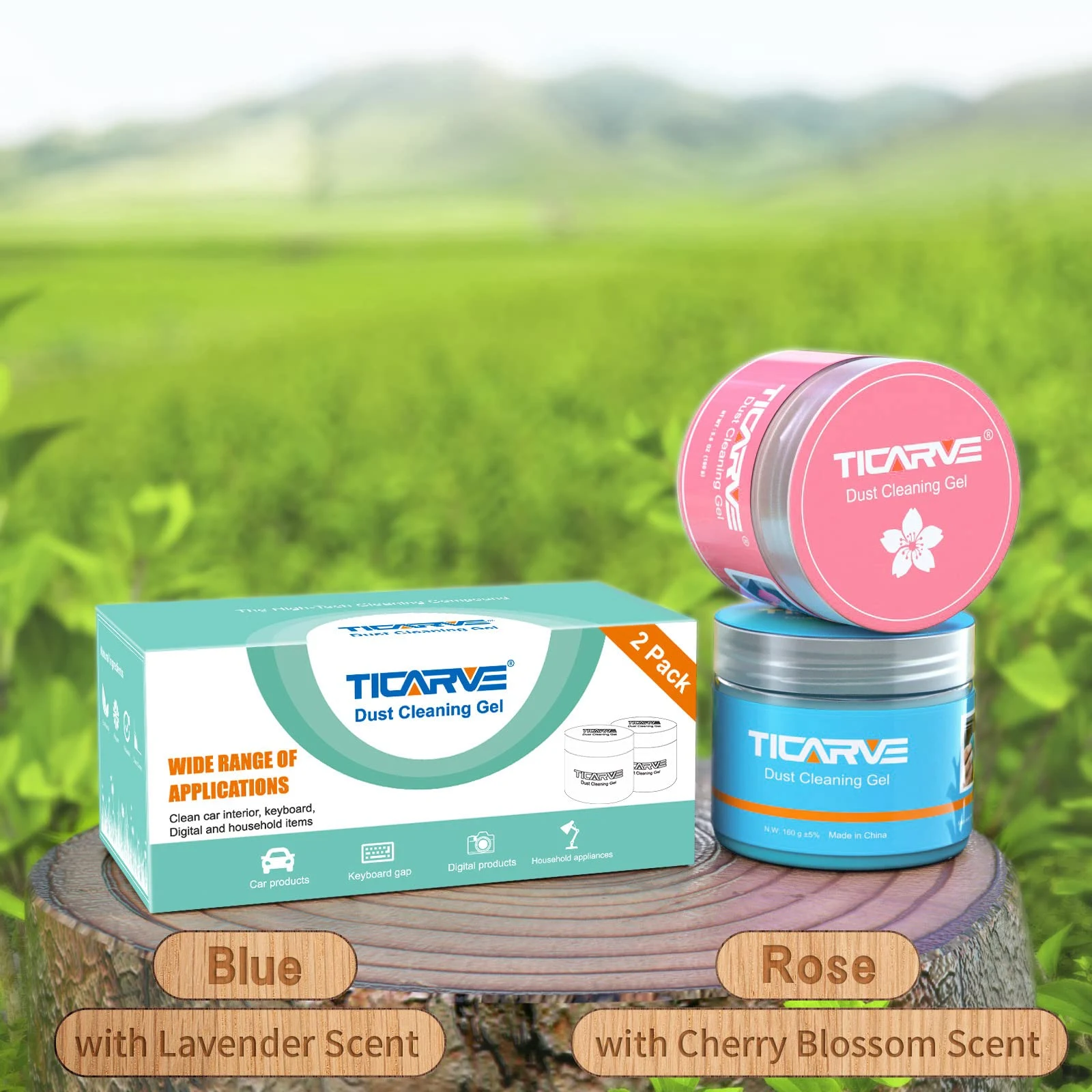 TICARVE 2Pack Cleaning Gel Car Putty Slime for Detailing Putty Detail Tools Car Interior Cleaner Automotive Cleaning Kits Key product photo, view 4 of 7