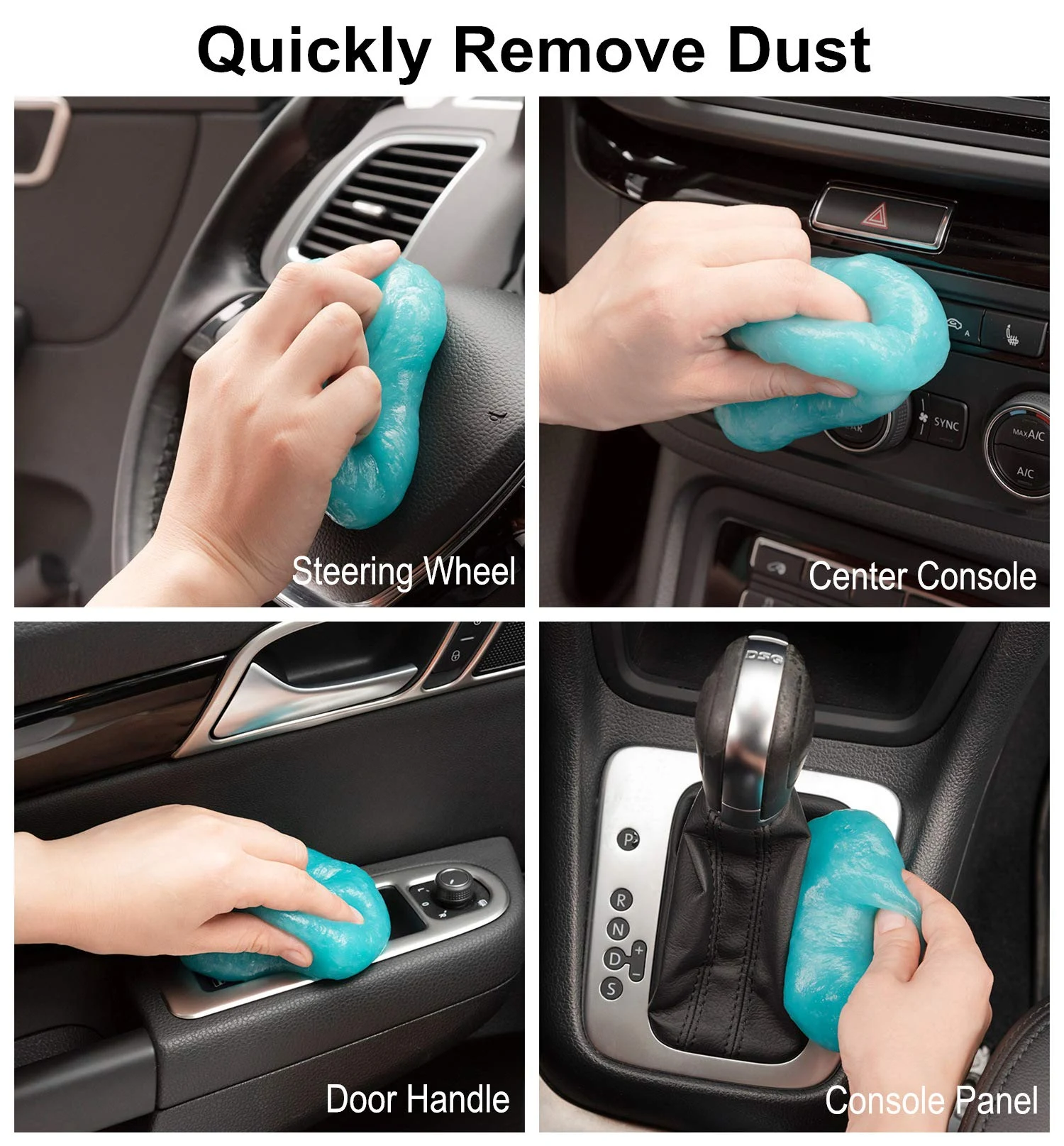 TICARVE 2Pack Cleaning Gel Car Putty Slime for Detailing Putty Detail Tools Car Interior Cleaner Automotive Cleaning Kits Key product photo, view 6 of 7