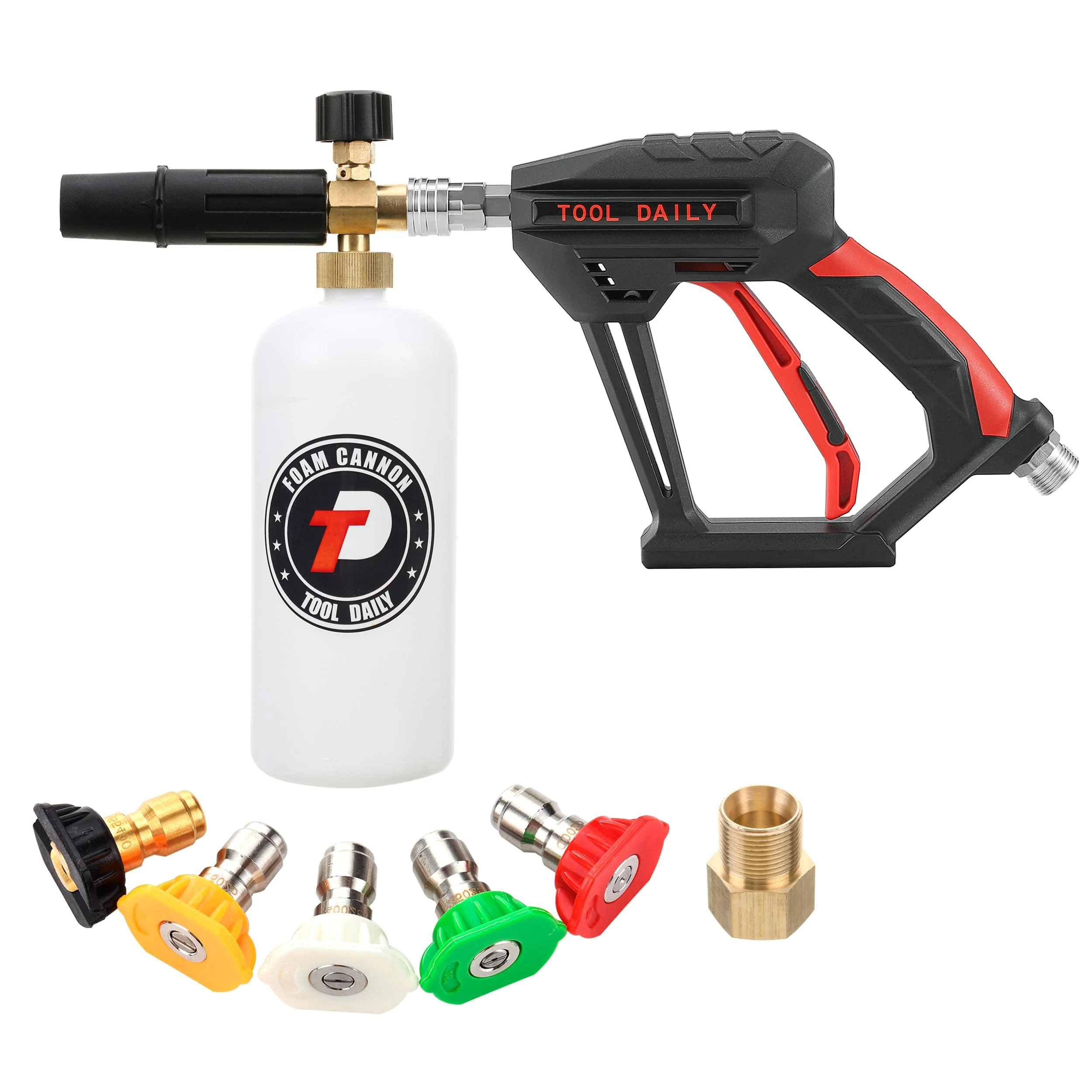 Tool Daily Short Pressure Washer Gun with Foam Cannon, 1/4" Quick Connect product photo, view 2 of 7