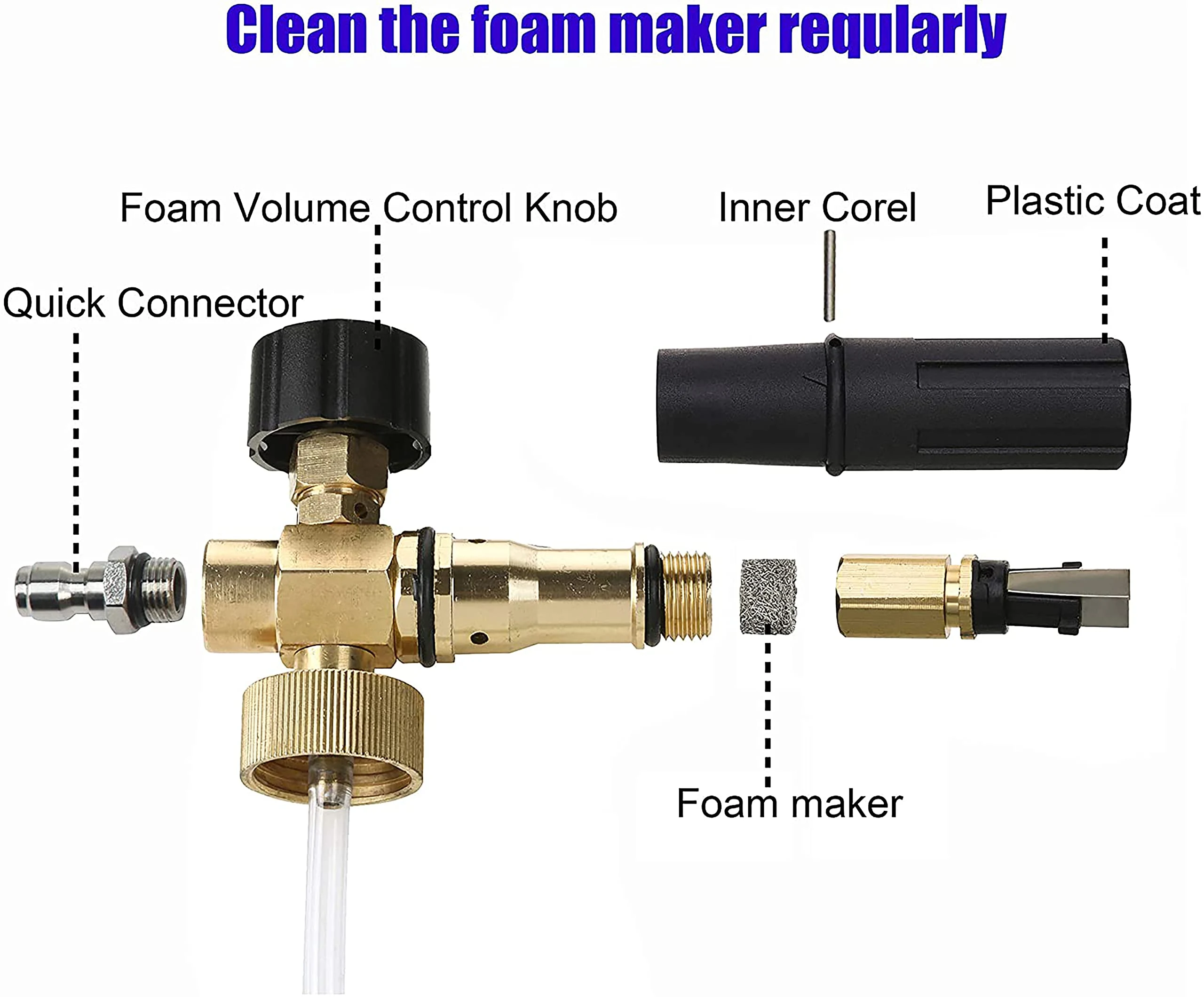 Tool Daily Short Pressure Washer Gun with Foam Cannon, 1/4" Quick Connect product photo, view 6 of 7