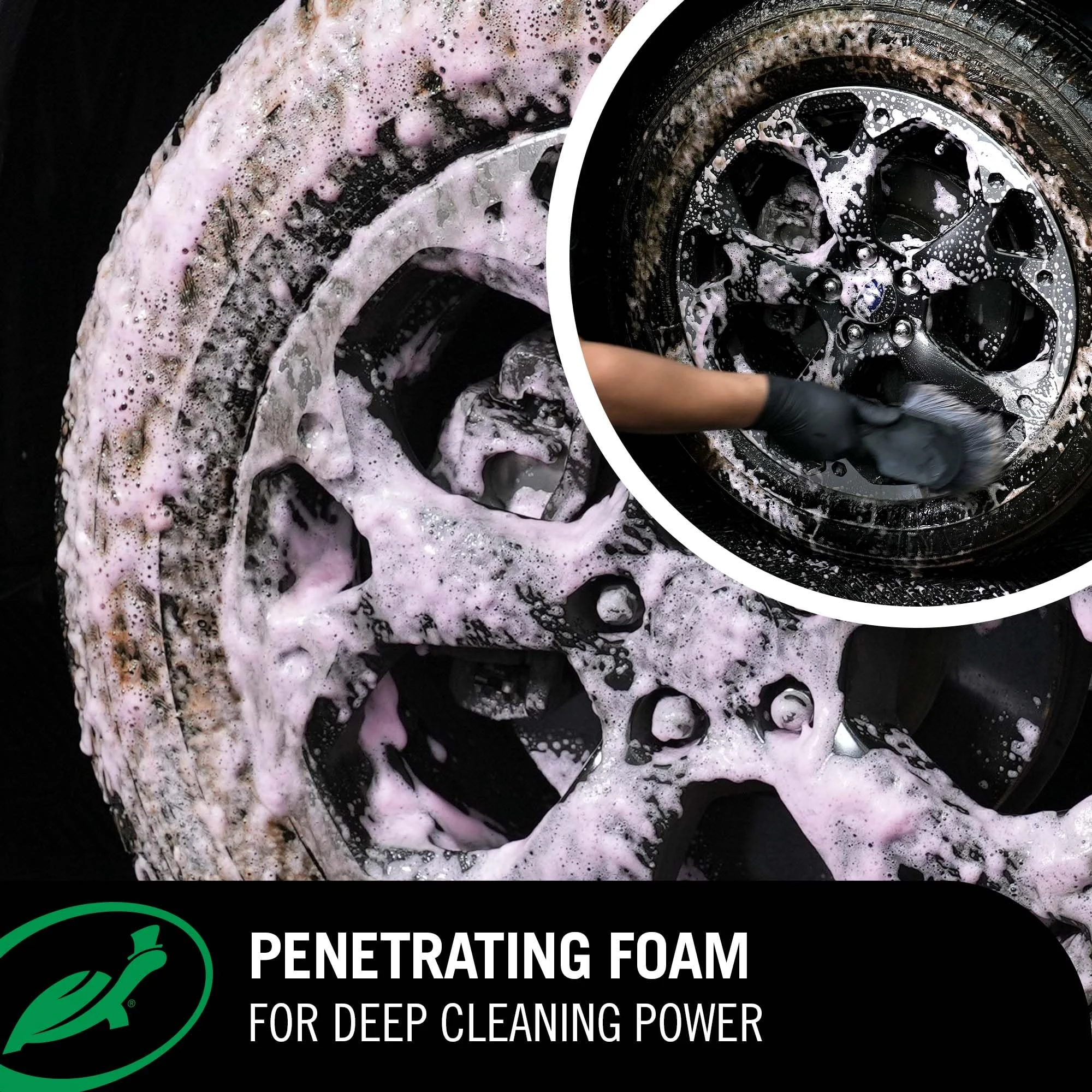 Turtle Wax Hybrid Solutions HyperFoam Wheel & Tire Cleaner, 23 oz. (1 Pack) product photo, view 4 of 7