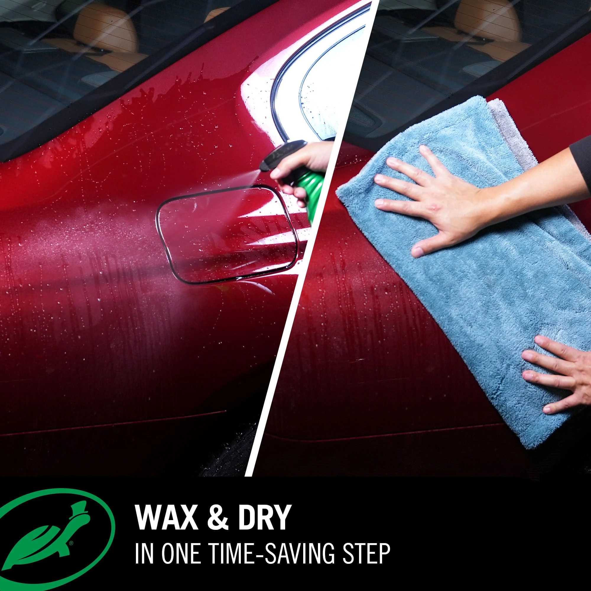 Turtle Wax Wax & Dry Spray Car Wax, 26 oz. 2-Pack with Microfiber Towel product photo, view 6 of 6