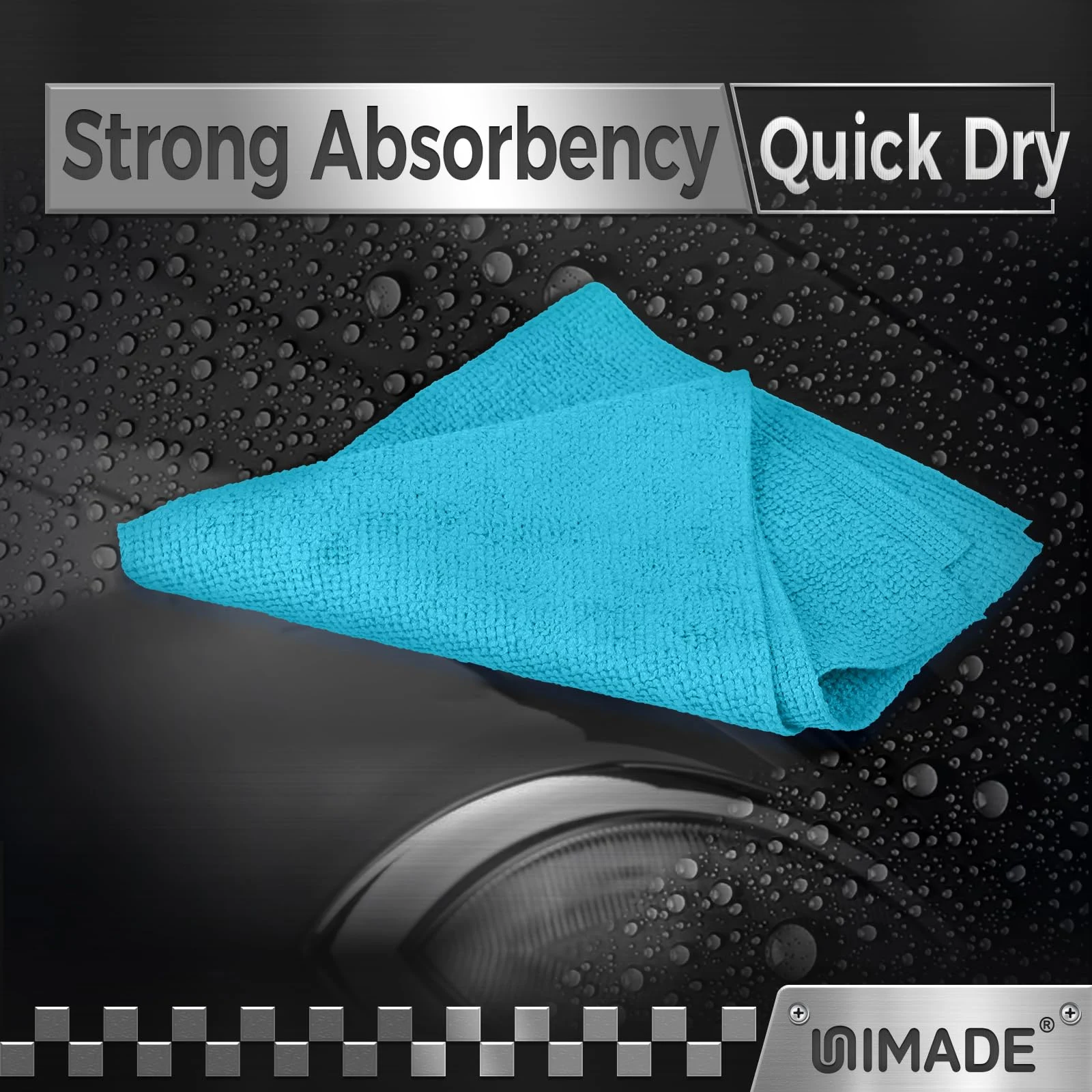 UNIMADE Microfiber Cleaning Cloth, 24 Pack Reusable Microfiber Towels product photo, view 6 of 8