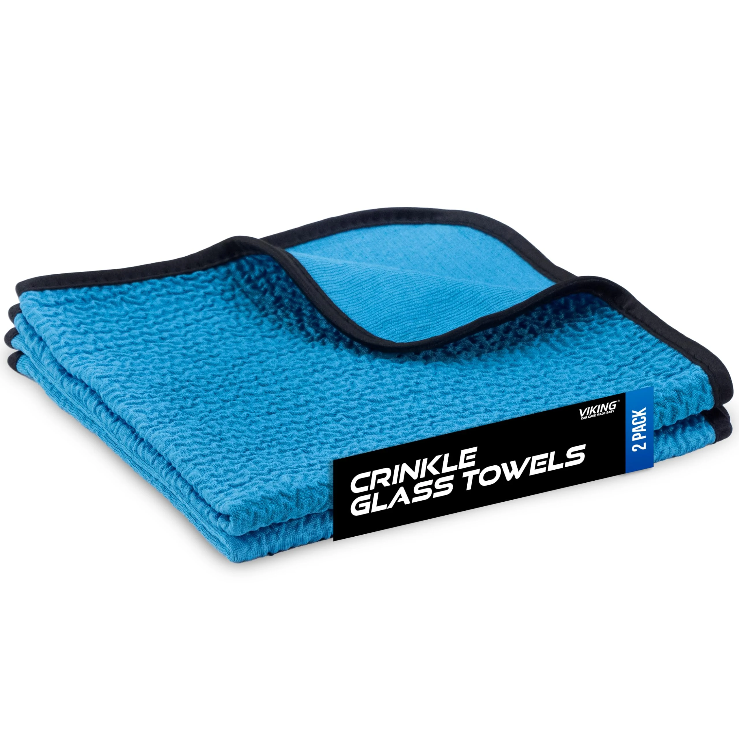 VIKING Glass Microfiber Cleaning Cloth for Car, 16 inch x 16 inch, 2 Pack product photo, view 2 of 7