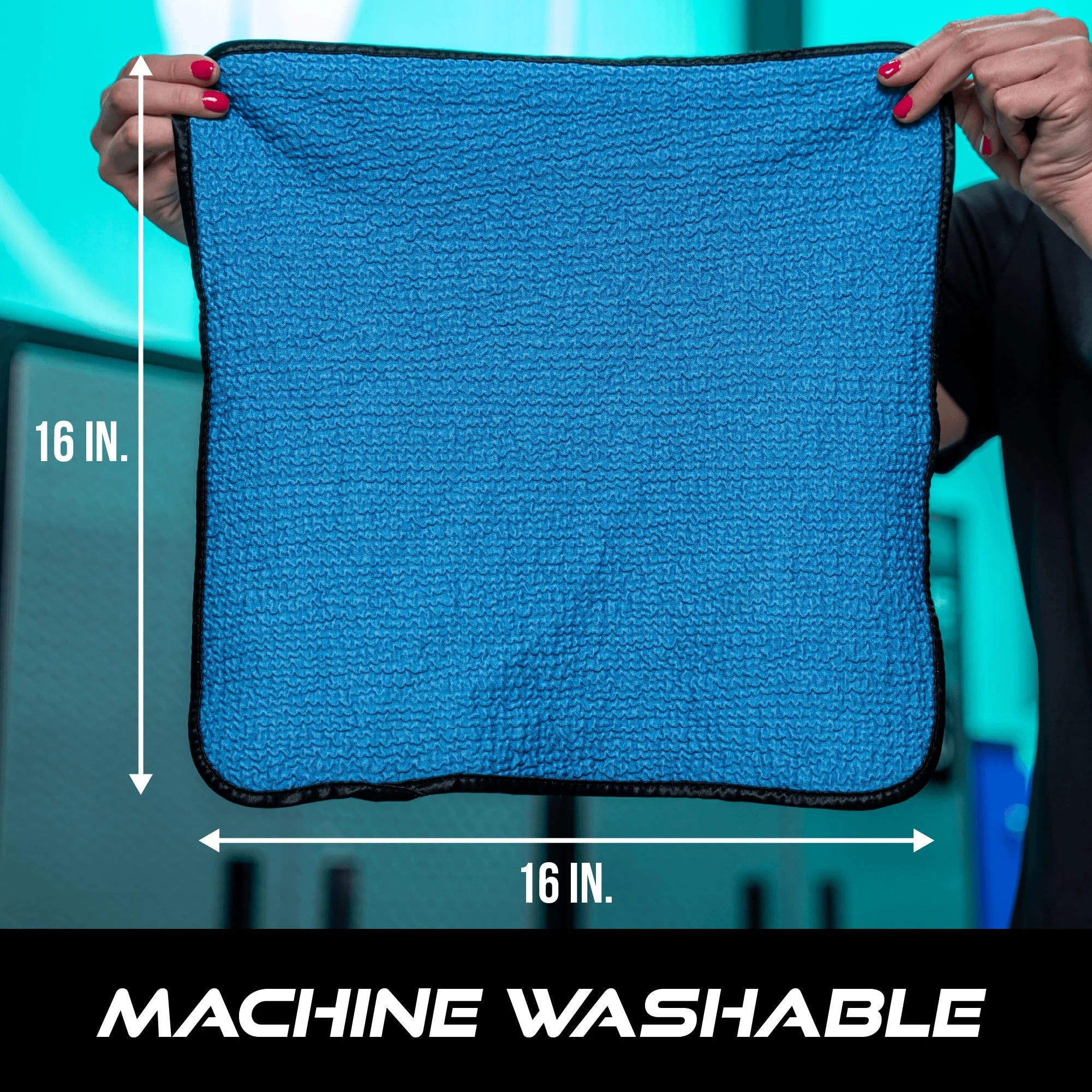 VIKING Glass Microfiber Cleaning Cloth for Car, 16 inch x 16 inch, 2 Pack product photo, view 7 of 7