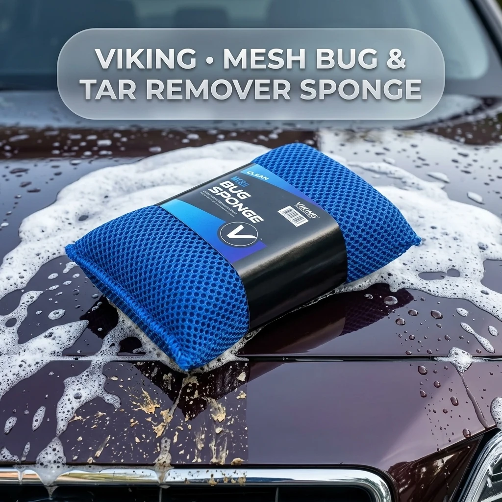 VIKING Mesh Bug Sponge, Bug and Tar Remover for Car, 1 Pack product photo, view 1 of 7
