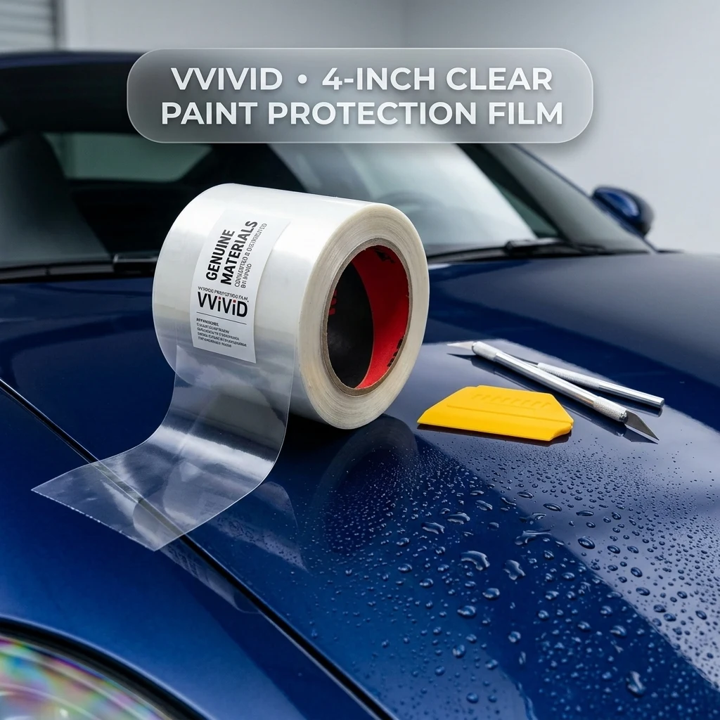 VViViD 3M Clear Paint Protection Vinyl Film 4 Inch Wide Choose Your Size Including Tools (4 Inch x 72 Inch) product photo, view 1 of 2