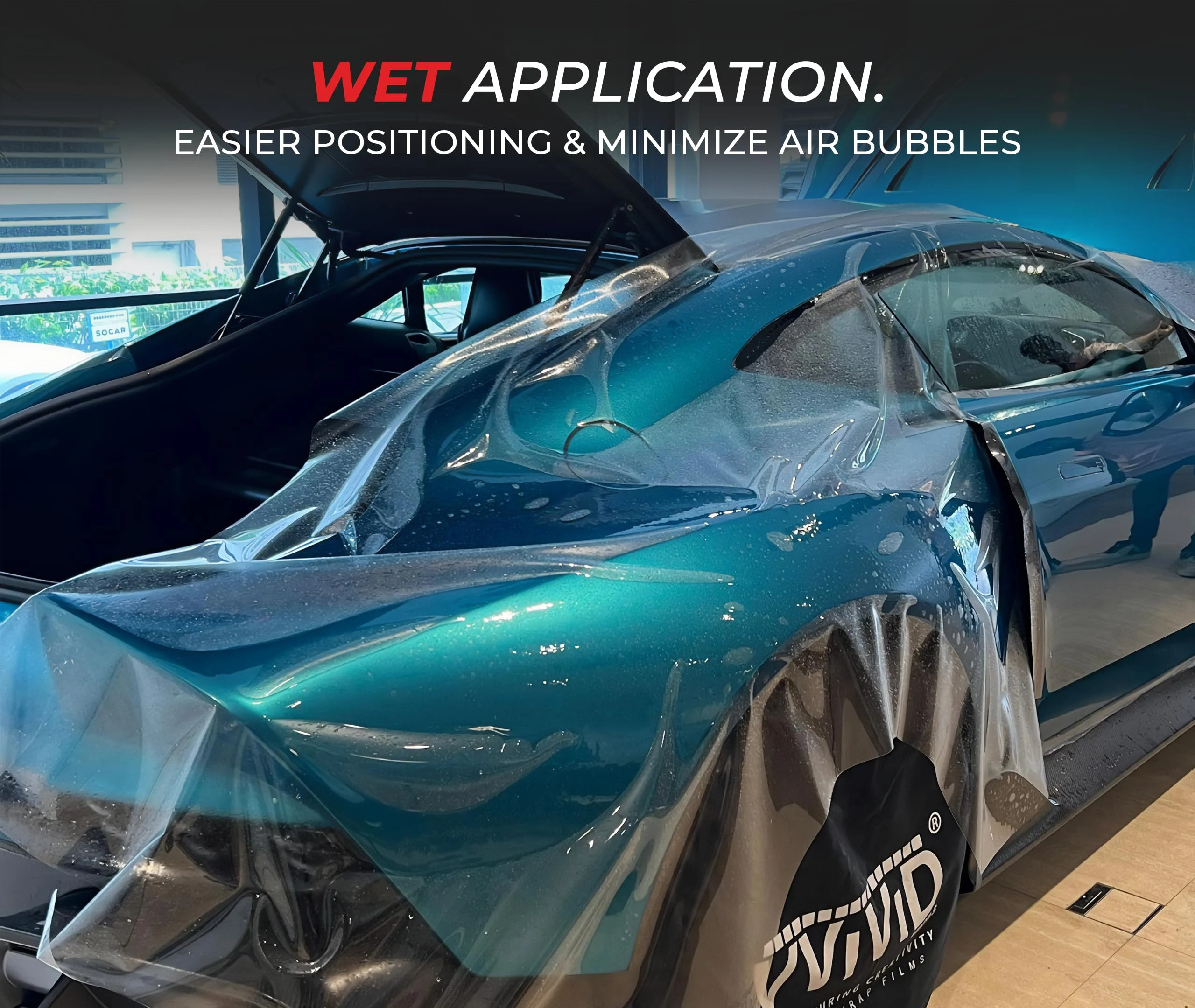 VViViD Barricade Premium 8 Year Clear Gloss Paint Protection Film TPU (12" x 96") product photo, view 5 of 7