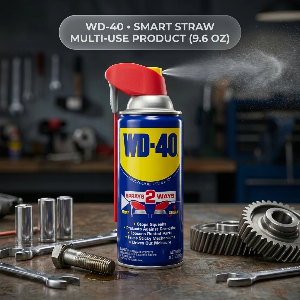 WD-40 Classic Product, Multi-Use Product with Smart Straw Sprays 2 Ways, 9.6 OZ [2-Pack] product photo, view 1 of 7