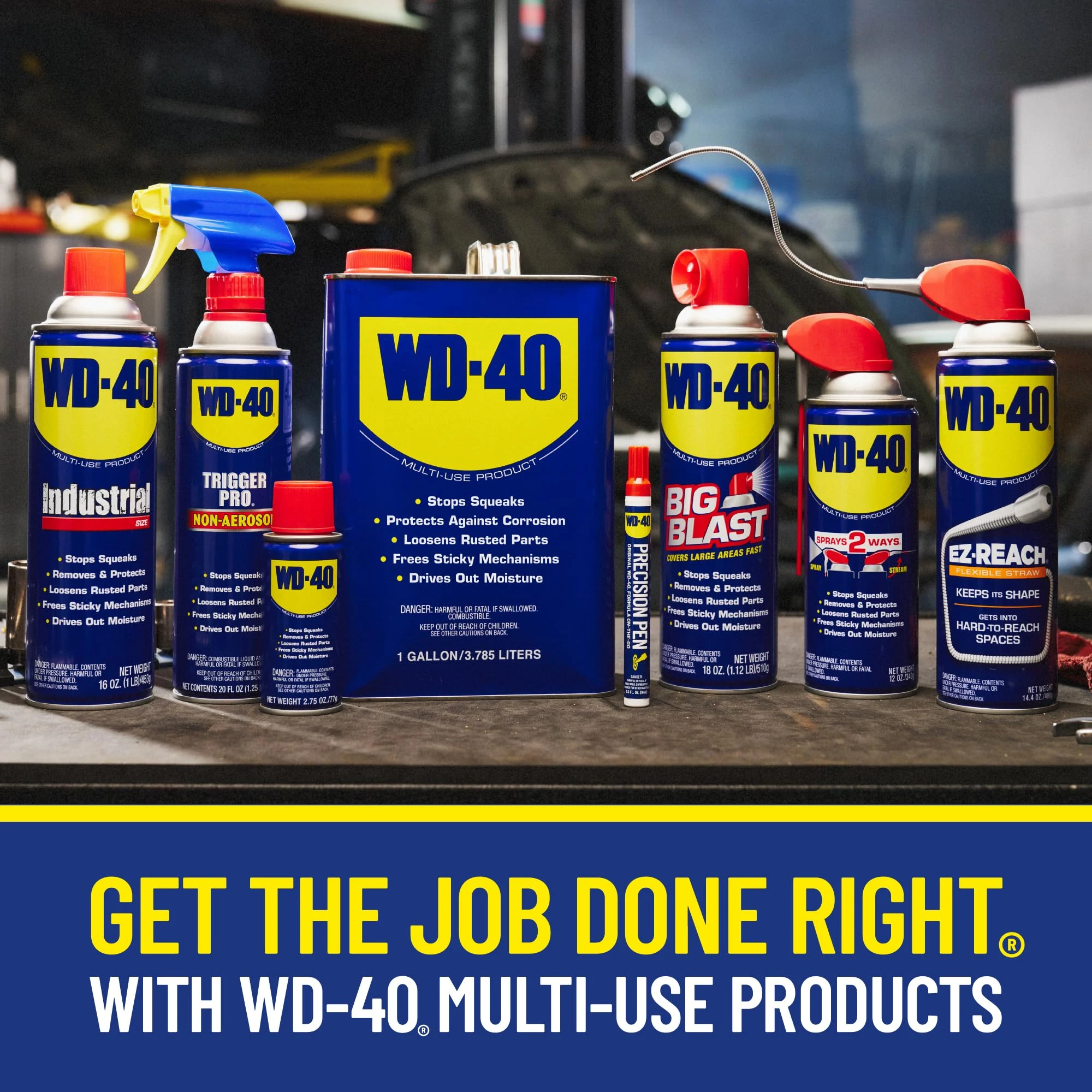 WD-40 Classic Product, Multi-Use Product with Smart Straw Sprays 2 Ways, 9.6 OZ [2-Pack] product photo, view 7 of 7