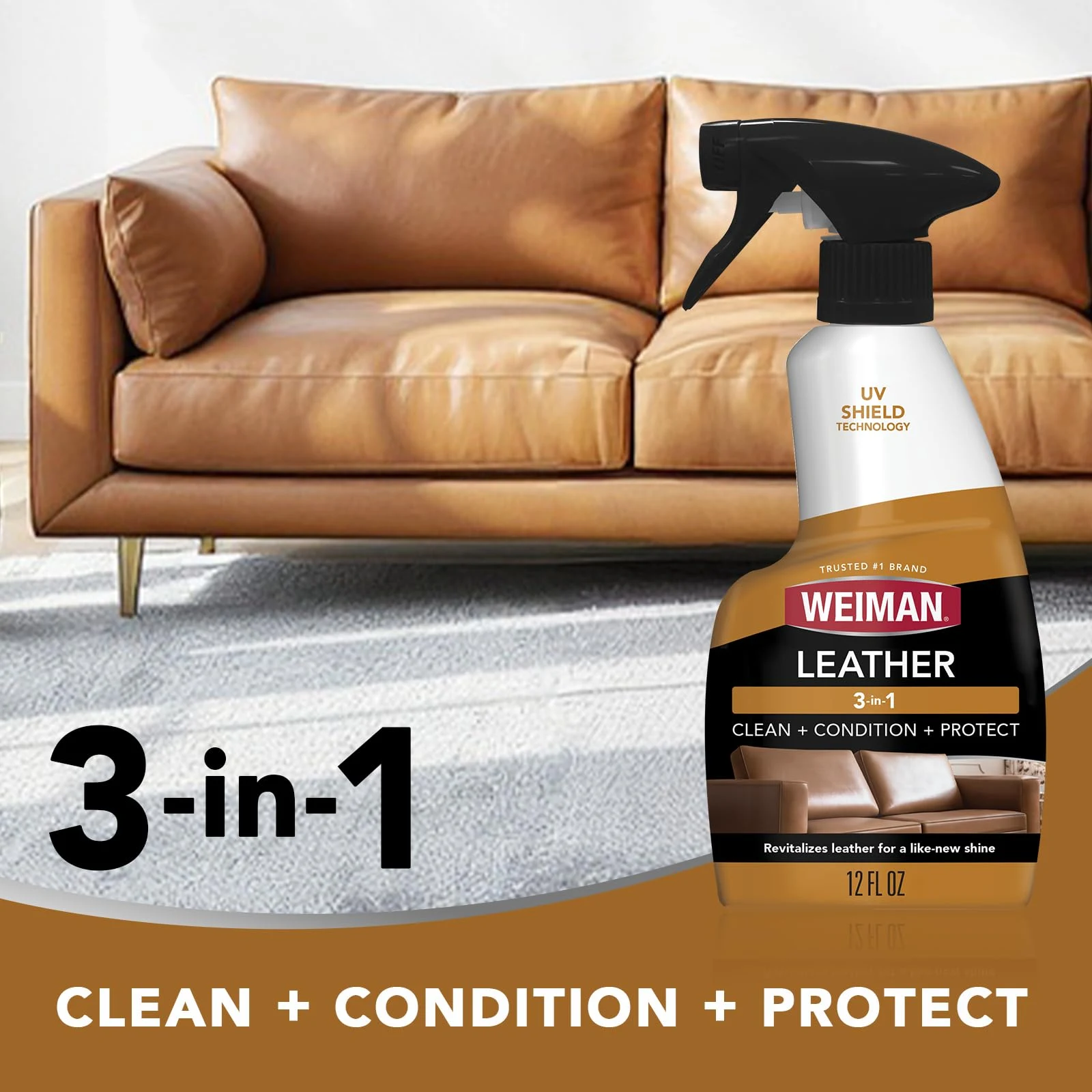Weiman Leather Cleaner, Conditioner & Protector, Car Interior & Furniture product photo, view 3 of 7