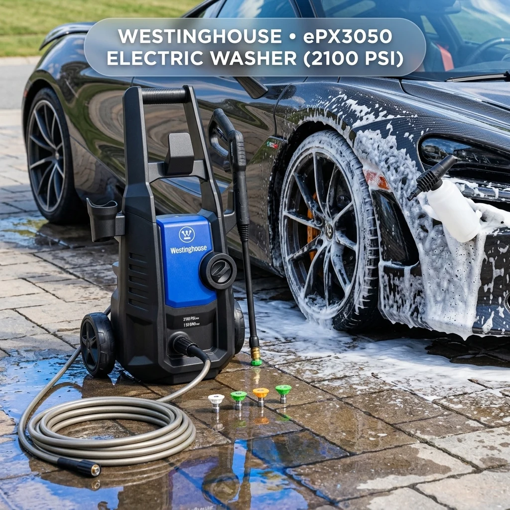 Westinghouse ePX3050 Electric Pressure Washer, 2100 Max PSI 1.76 Max GPM with Foam Cannon and Turbo Nozzle, for Cars/Fences/D product photo