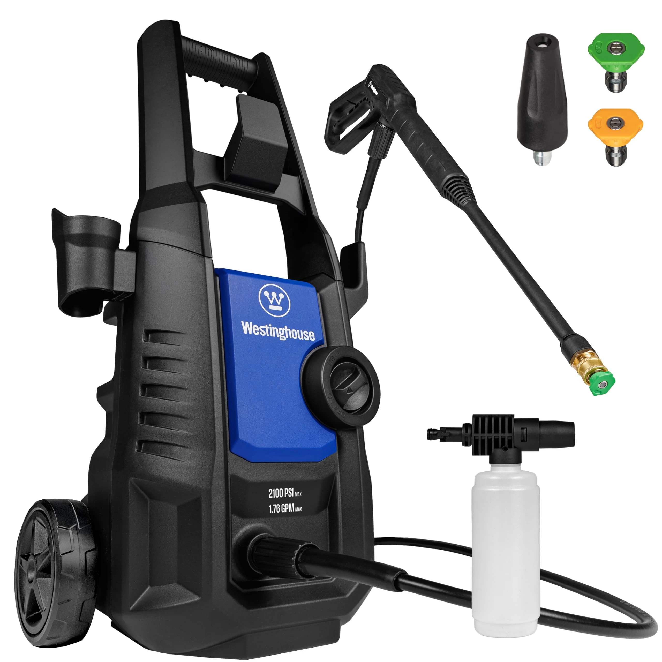 Westinghouse ePX3050 Electric Pressure Washer, 2100 Max PSI 1.76 Max GPM with Foam Cannon and Turbo Nozzle, for Cars/Fences/D product photo, view 2 of 7