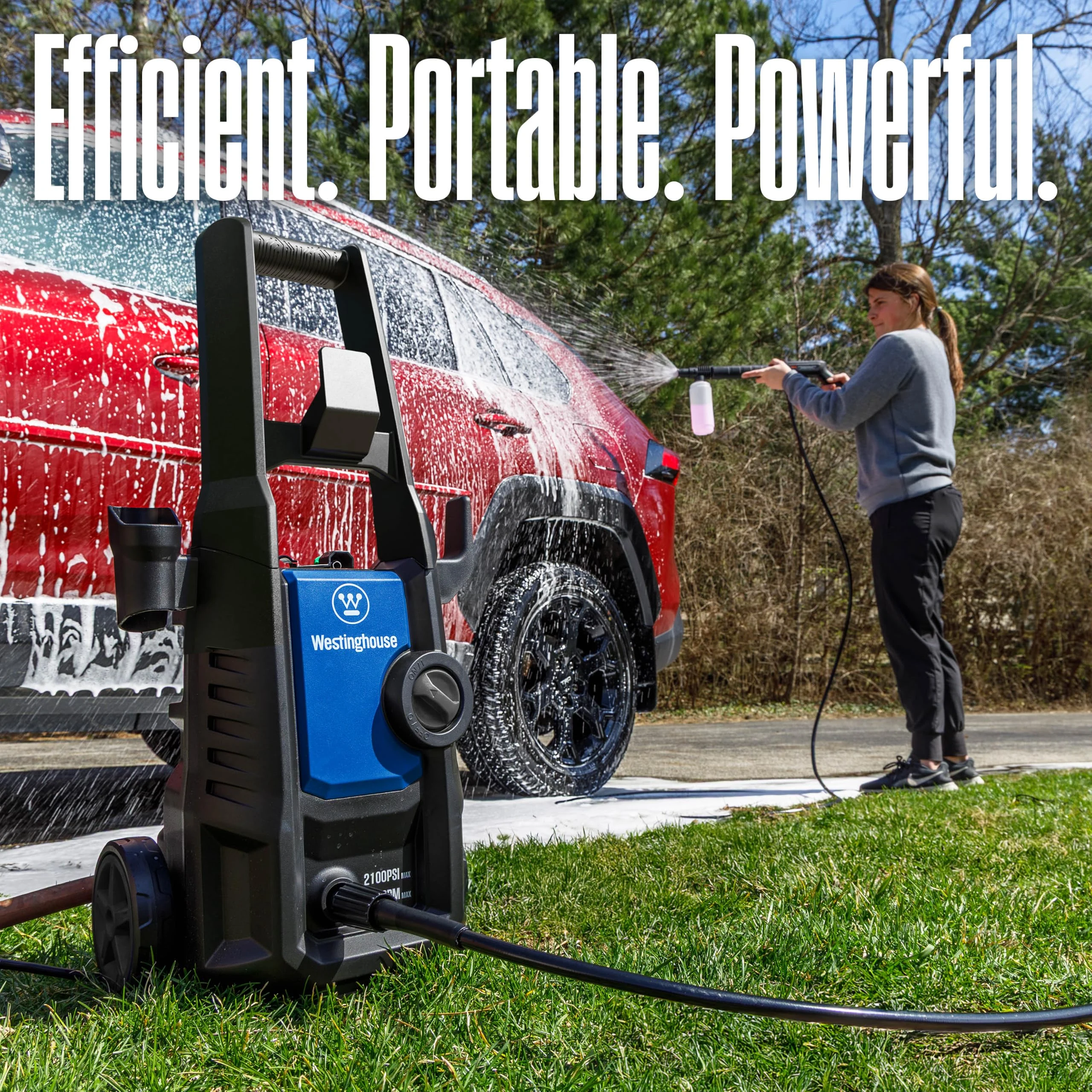 Westinghouse ePX3050 Electric Pressure Washer, 2100 Max PSI 1.76 Max GPM with Foam Cannon and Turbo Nozzle, for Cars/Fences/D product photo, view 3 of 7