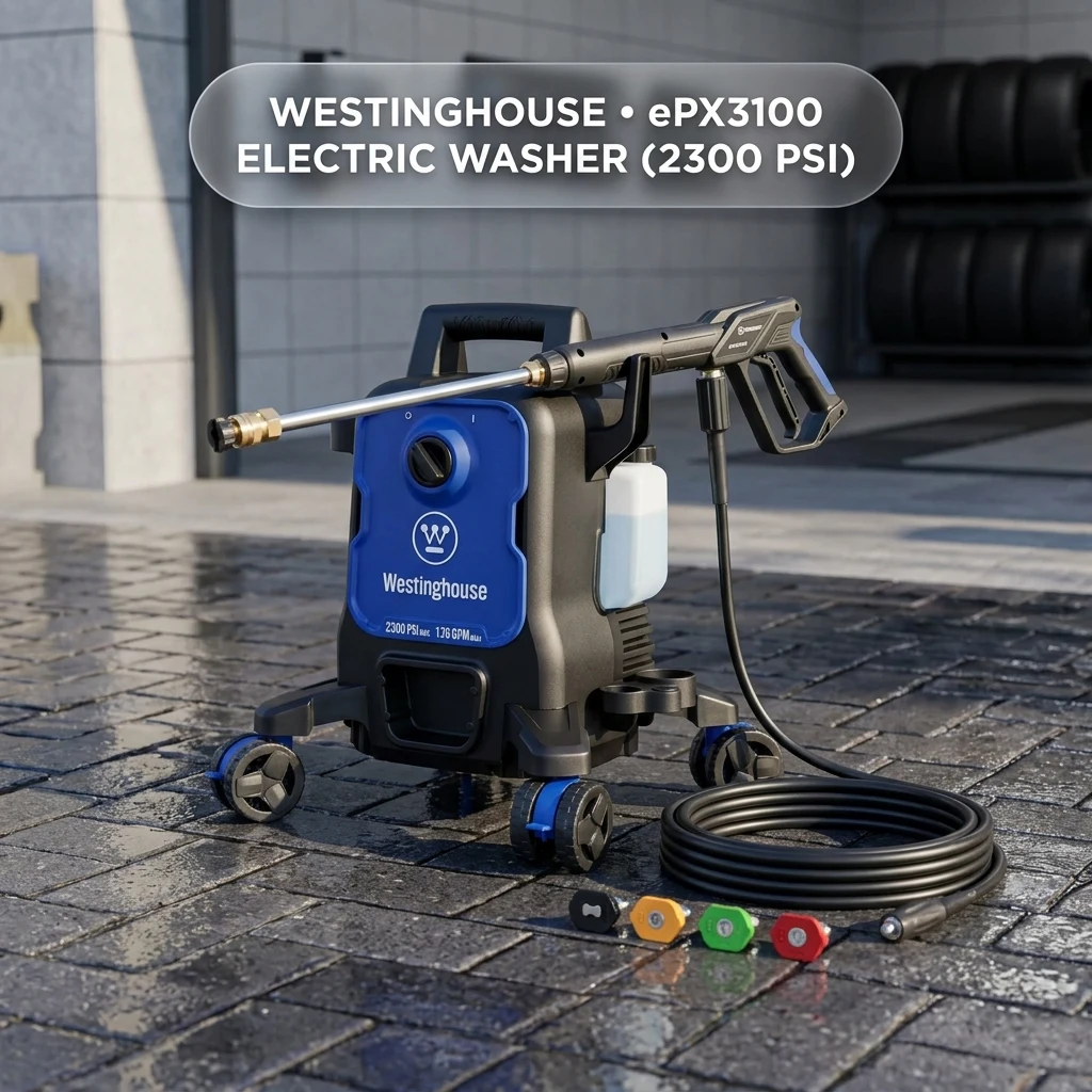 Westinghouse ePX3100 Electric Pressure Washer, 2300 Max PSI 1.76 Max GPM with Anti-Tipping Technology, Onboard Soap Tank, Pro product photo, view 1 of 7