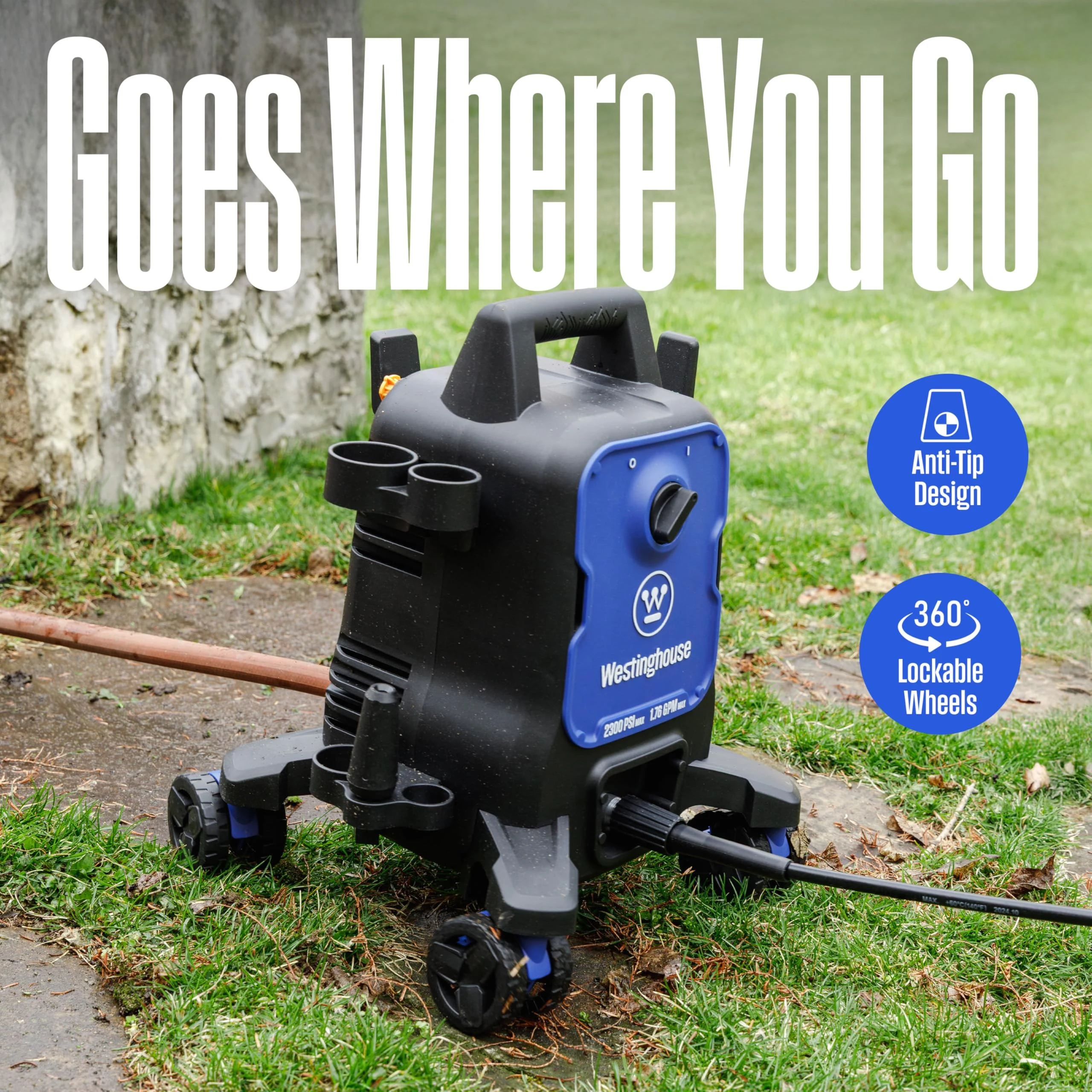 Westinghouse ePX3100 Electric Pressure Washer, 2300 Max PSI 1.76 Max GPM with Anti-Tipping Technology, Onboard Soap Tank, Pro product photo, view 4 of 7