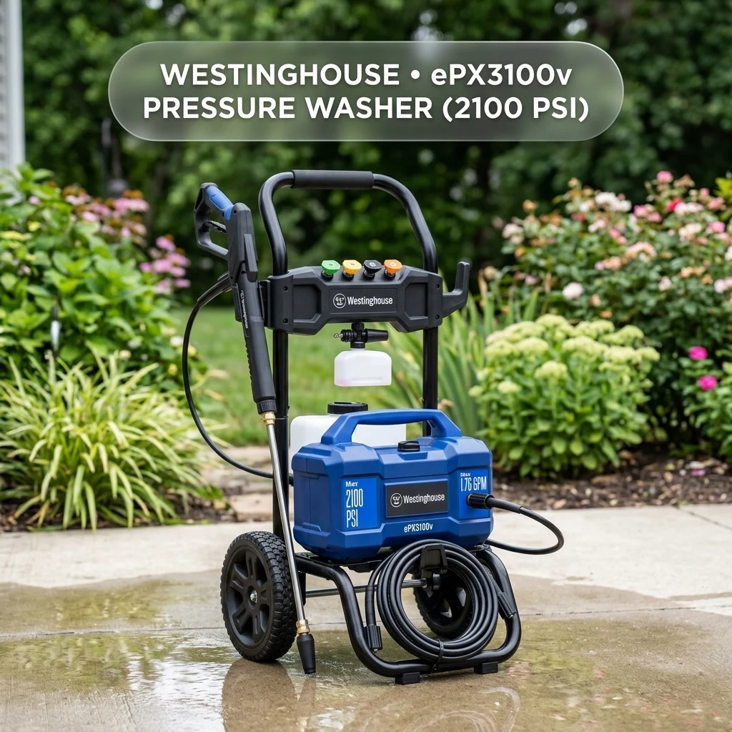 Westinghouse ePX3100v Electric Pressure Washer, 2100 Max PSI 1.76 Max GPM, Built-in Carry Handle, Detachable Foam Cannon, Pro product photo, view 1 of 7