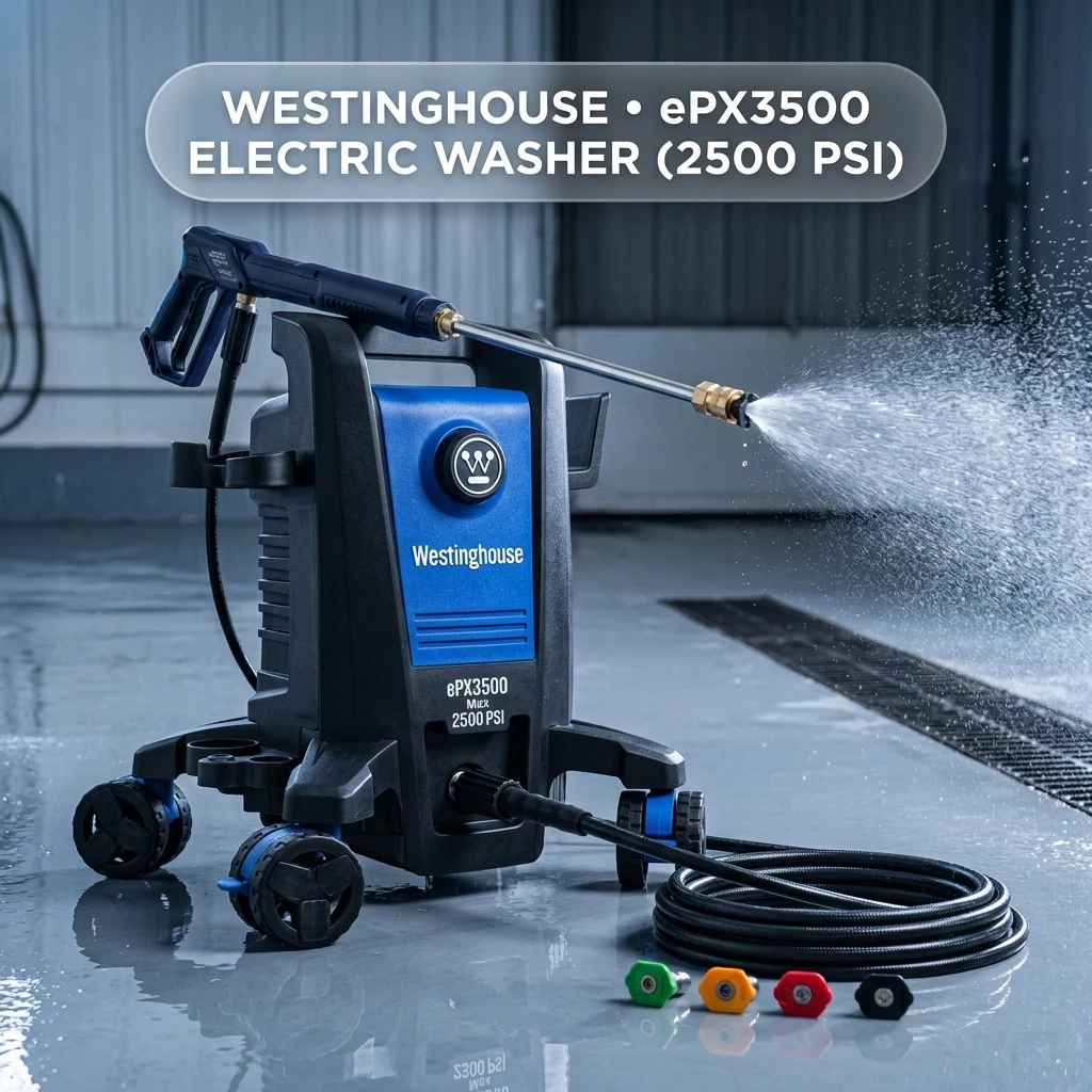 Westinghouse ePX3500 Electric Pressure Washer, 2500 Max PSI 1.76 Max GPM with Anti-Tipping Technology, Onboard Soap Tank, Pro product photo, view 1 of 7
