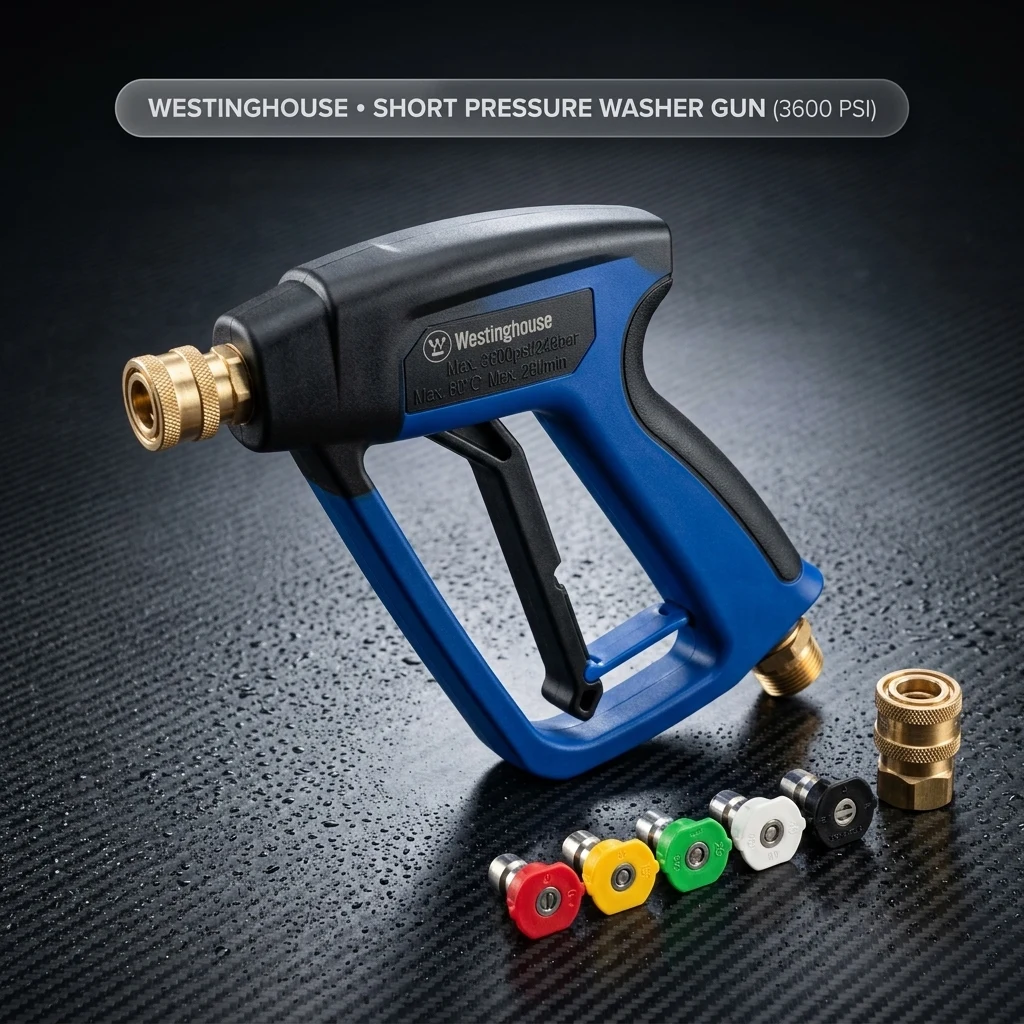 Westinghouse Short Pressure Washer Gun - 3600 Max PSI, M22 Connector - for Gas and Electric Pressure Washers product photo
