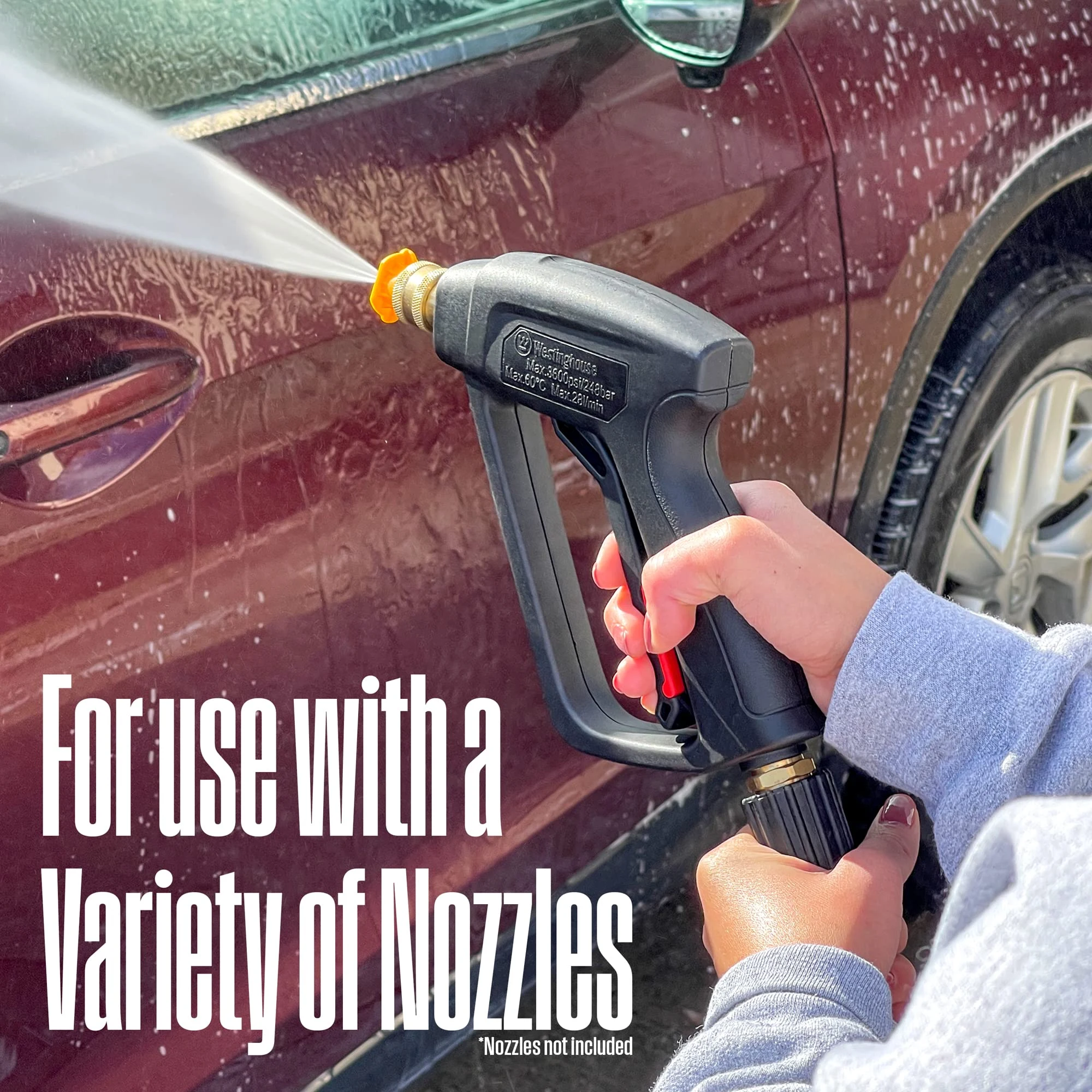Westinghouse Short Pressure Washer Gun - 3600 Max PSI, M22 Connector - for Gas and Electric Pressure Washers product photo, view 5 of 6