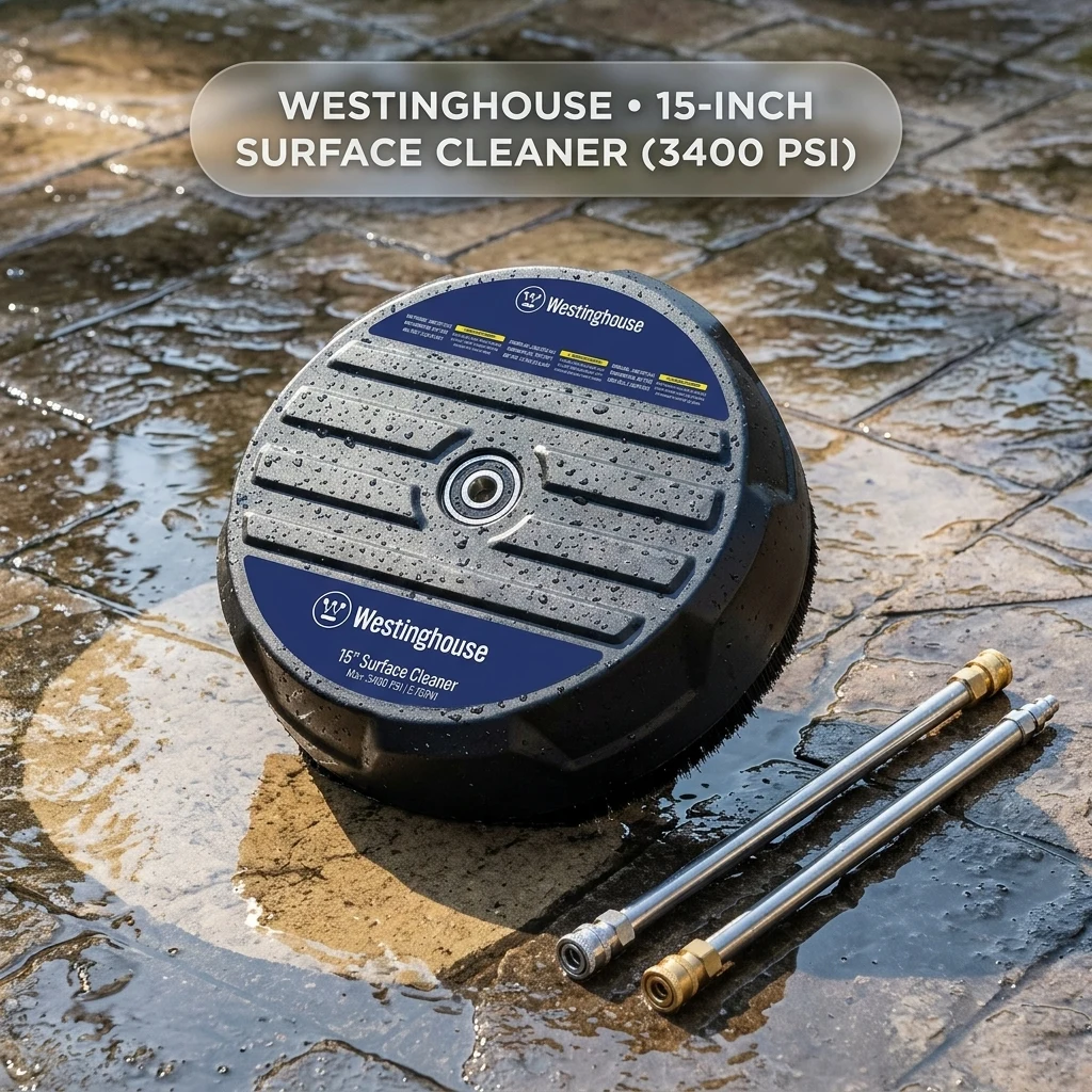 Westinghouse Universal 15” Pressure Washer Surface Cleaner Attachment - 3400 Max PSI, 1/4” Connector - For Gas and Electric P product photo