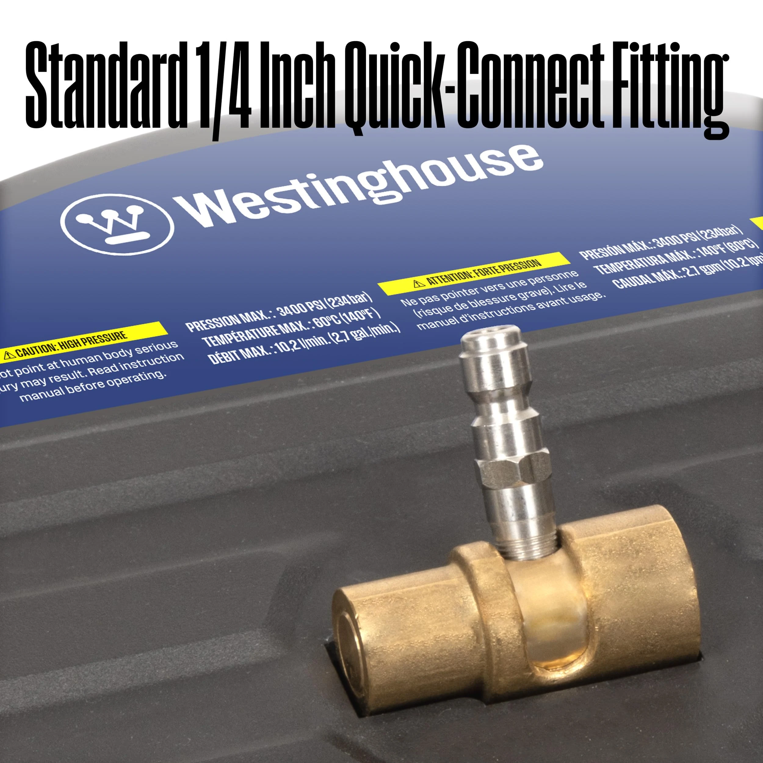Westinghouse Universal 15” Pressure Washer Surface Cleaner Attachment - 3400 Max PSI, 1/4” Connector - For Gas and Electric P product photo, view 4 of 7