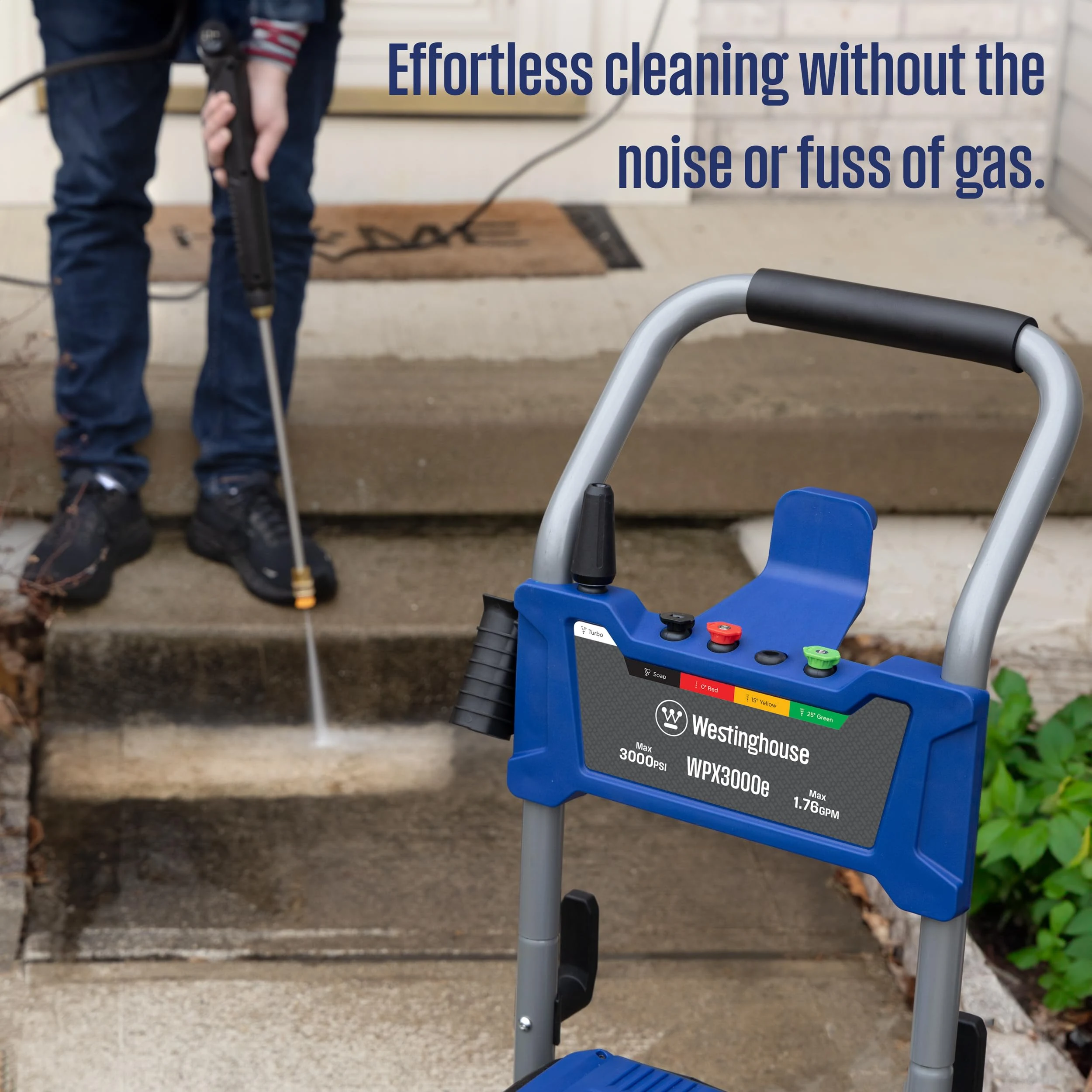 Westinghouse WPX3000e Electric Pressure Washer, 3000 Max PSI and 1.76 Max GPM, Induction Motor, Onboard Soap Tank, Spray Gun product photo, view 6 of 7