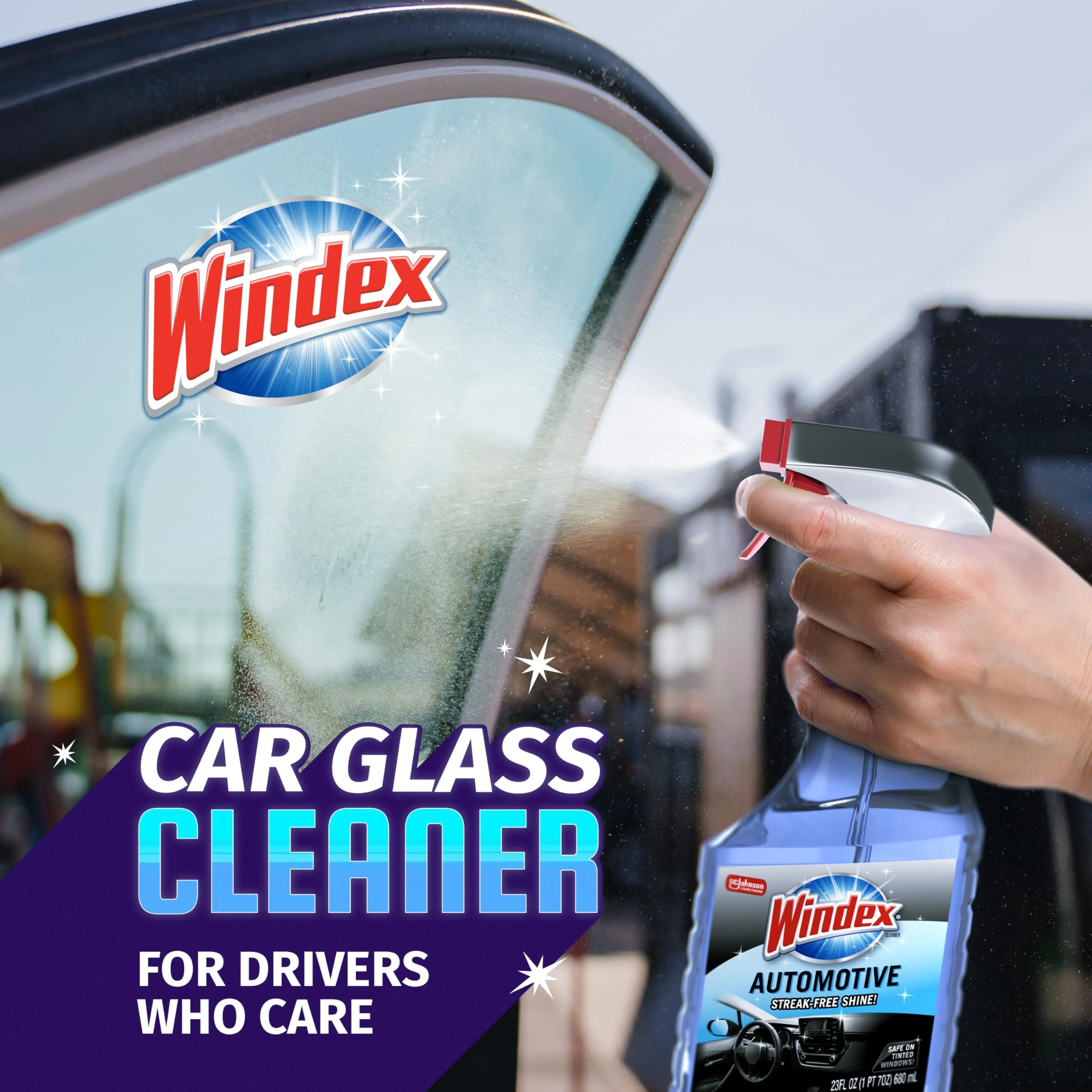 Windex Automotive Car Glass Cleaner Spray, 23 oz product photo, view 3 of 7