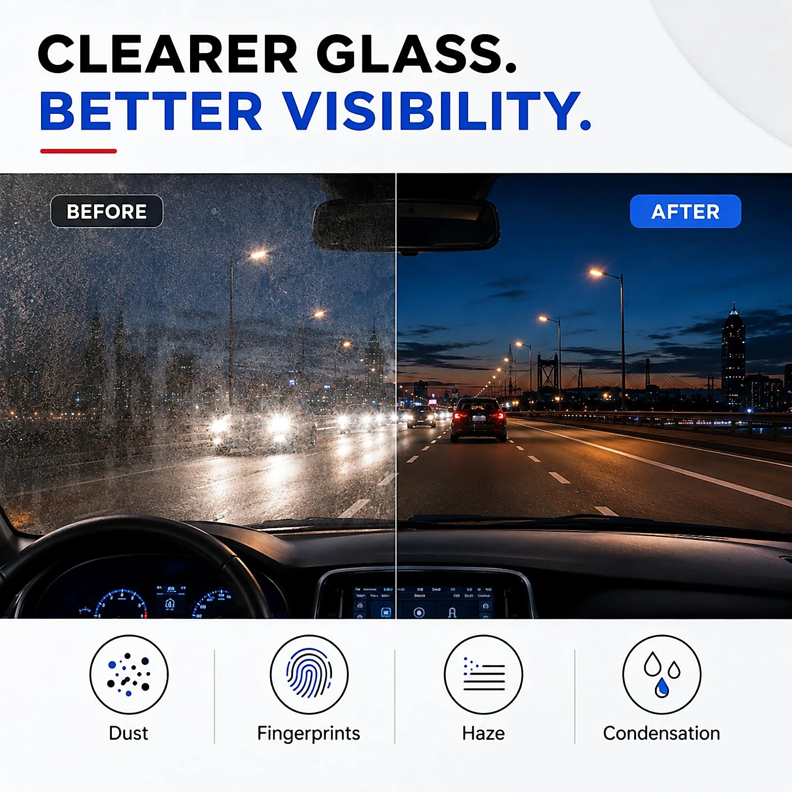 Windshield Cleaner Tool, 21" Extendable Handle, Car Interior Window Cleaner product photo, view 3 of 7