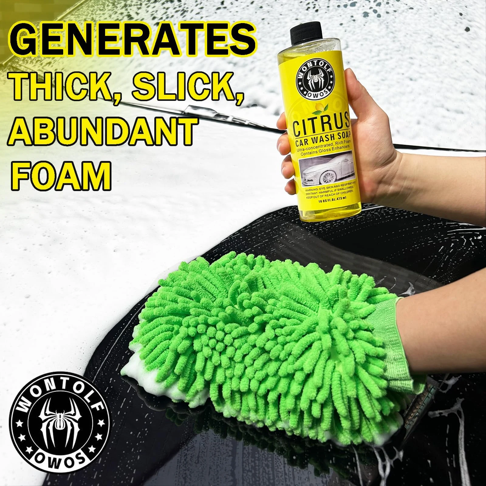 Wontolf Complete Car Wash Cleaning Kit, Car Interior Detailing Kit with Car Wash Soap, Interior Detailing Cleaner, Wheel Clea product photo, view 3 of 6