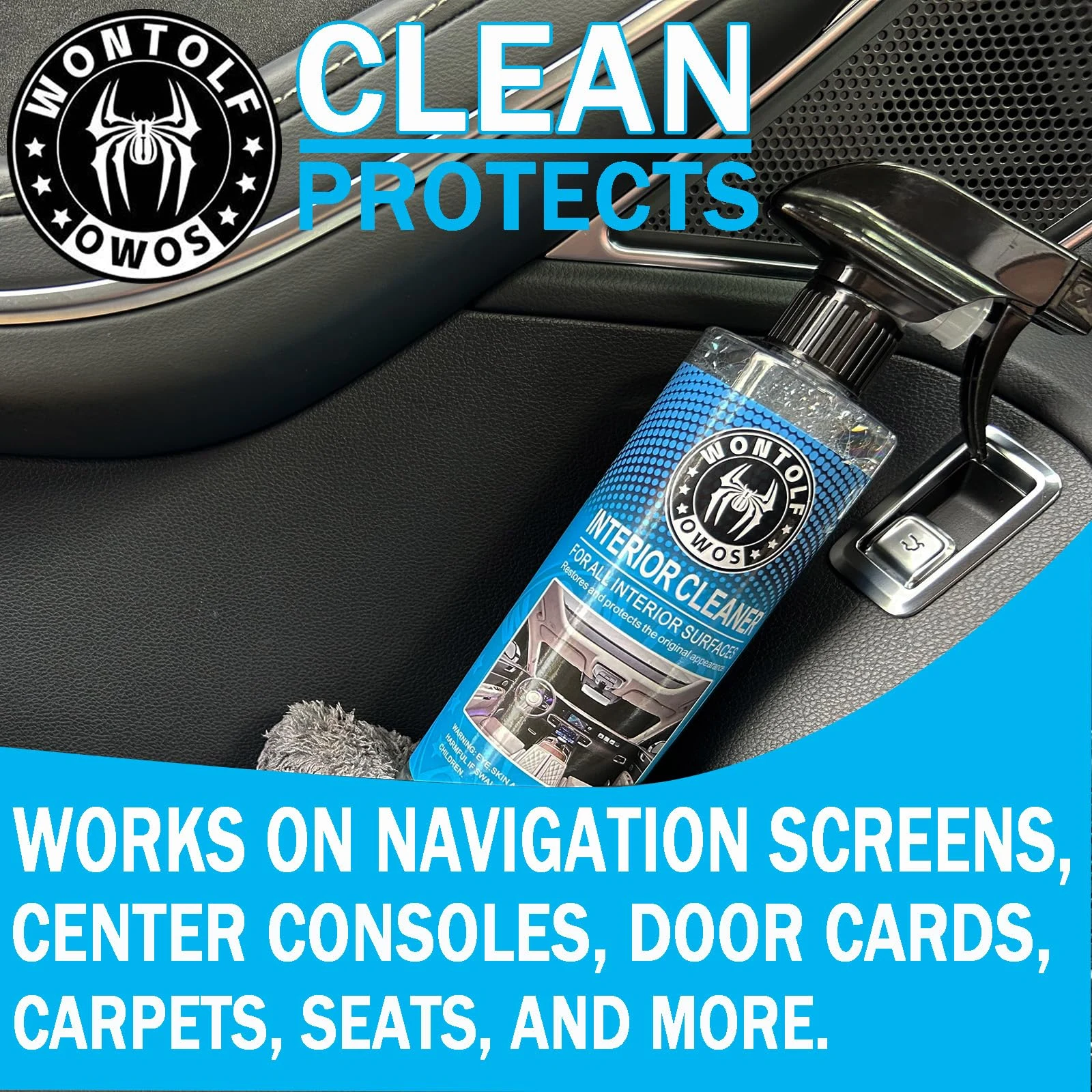 Wontolf Complete Car Wash Cleaning Kit, Car Interior Detailing Kit with Car Wash Soap, Interior Detailing Cleaner, Wheel Clea product photo, view 4 of 6