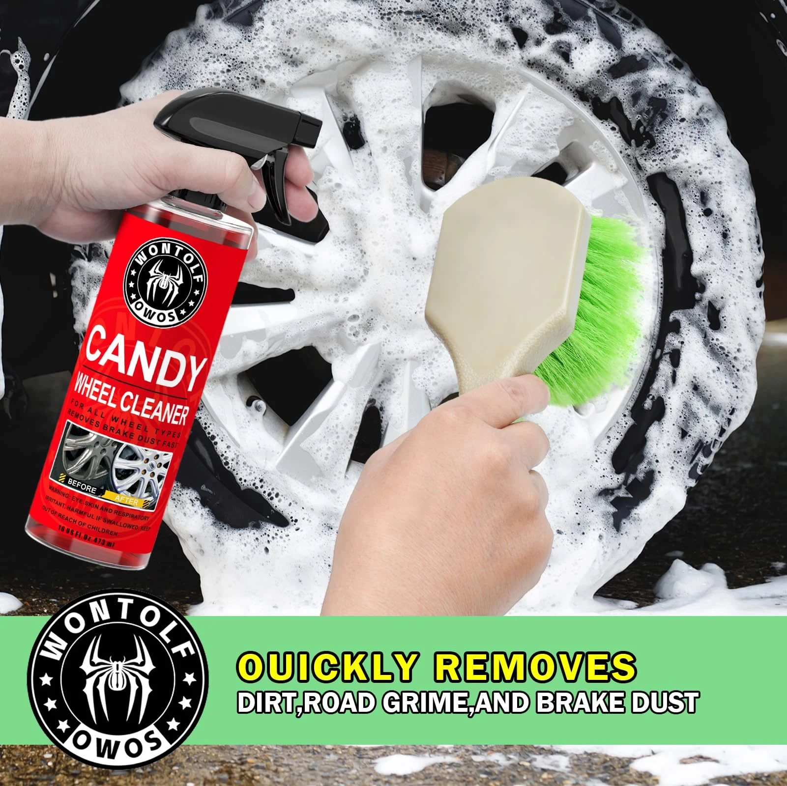 Wontolf Complete Car Wash Cleaning Kit, Car Interior Detailing Kit with Car Wash Soap, Interior Detailing Cleaner, Wheel Clea product photo, view 6 of 6