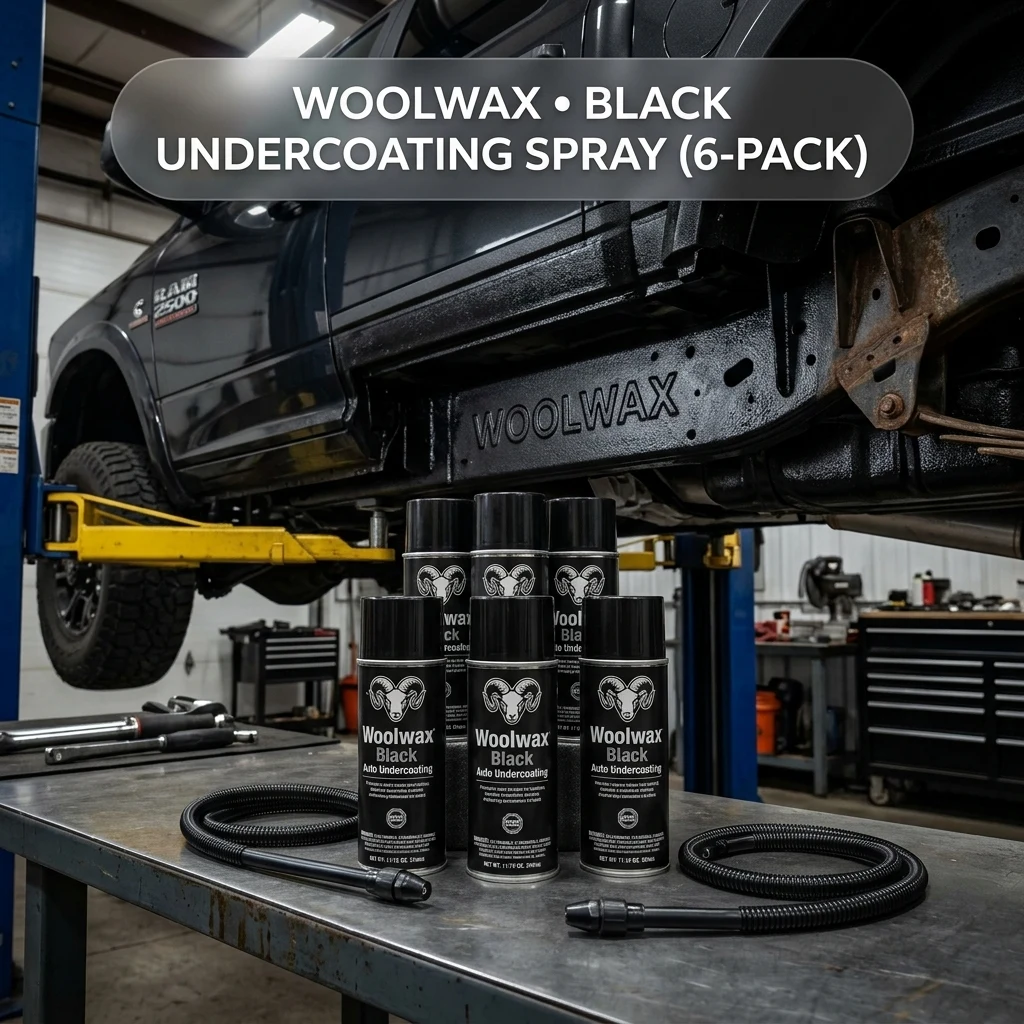 woolwax 12 Oz Undercoating Protection Aerosol Spray Can Black 6 Pack, Rust Inhibitor and Prevention, Anti Corrosion Multi Pur product photo, view 1 of 9