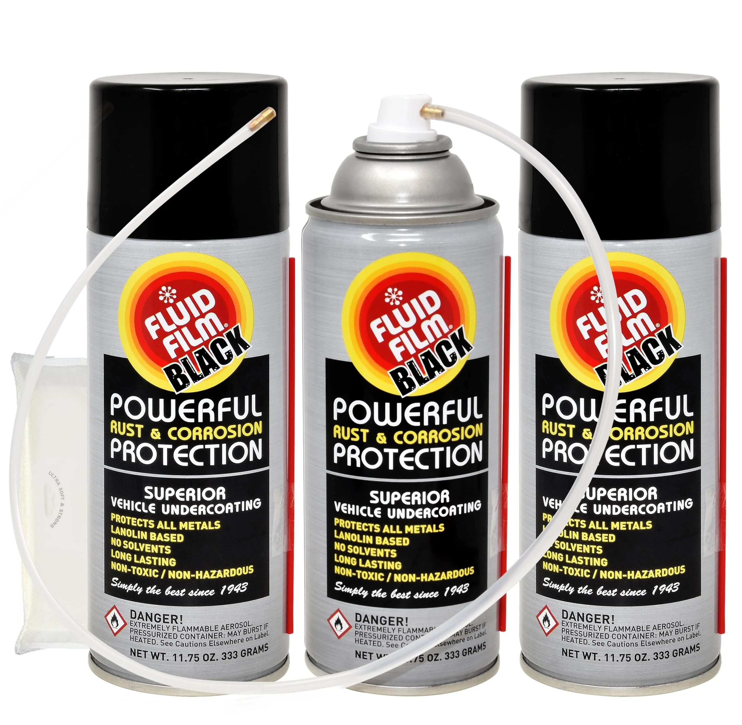 woolwax 12 Oz Undercoating Protection Aerosol Spray Can Black 6 Pack, Rust Inhibitor and Prevention, Anti Corrosion Multi Pur product photo, view 3 of 9