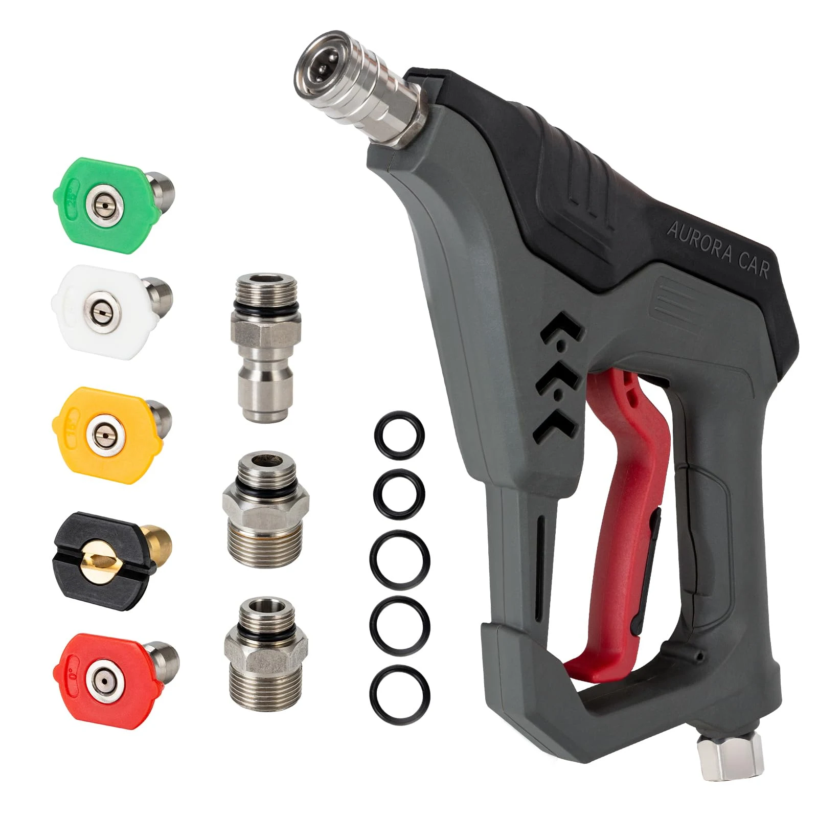 YAMATIC 5000 PSI Short Pressure Washer Gun 3/8" Plug & M22-14mm Male Inlet product photo, view 3 of 10