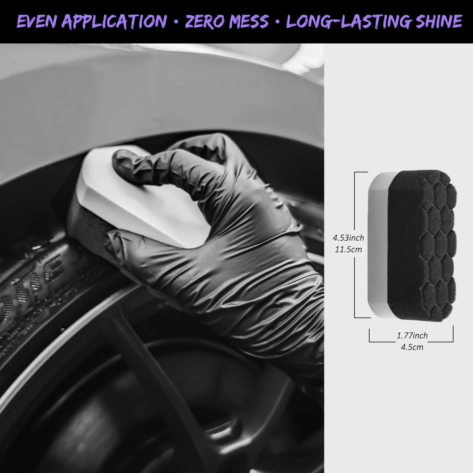 YeewayVeh 6PCS Car Wheel & Tire Brush Kit, Pro Detailing, Vibrant Purple product photo, view 7 of 8
