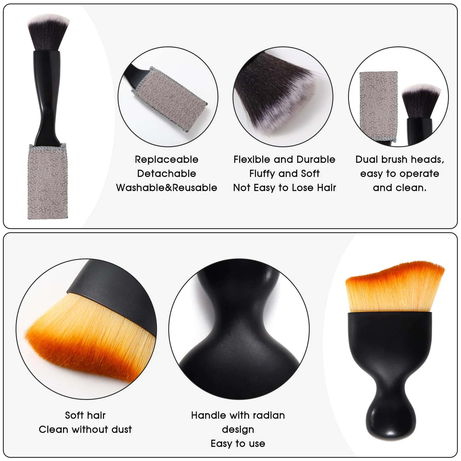Yungeln 3 PCS Car Interior Detail Dust Brush,Soft Car Interior Detailing Kit Tools,Dash Duster Brush for Auto,Truck,SUV,RV In product photo, view 4 of 7