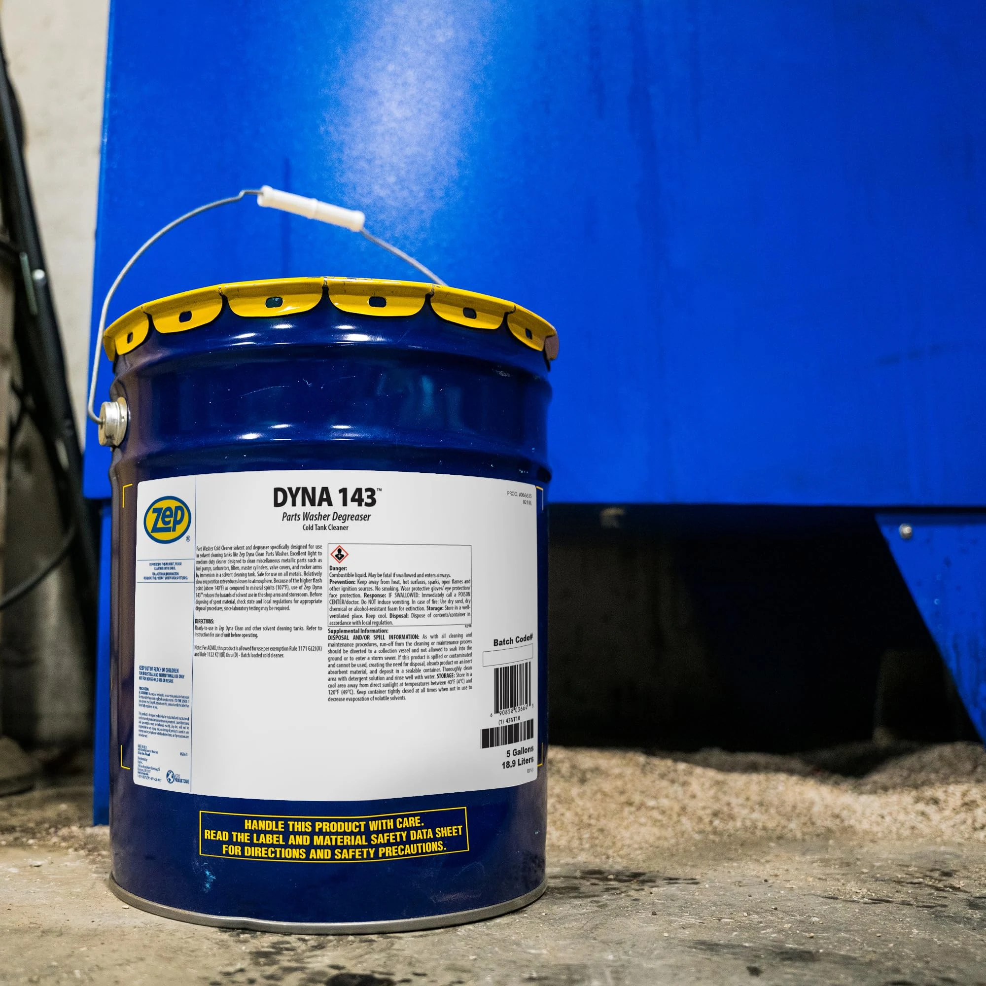 Zep Dyna 143 Parts Washer Solvent - 5 Gallon (1 Bucket) 36635 - Designed for use in Part Washes product photo, view 3 of 6