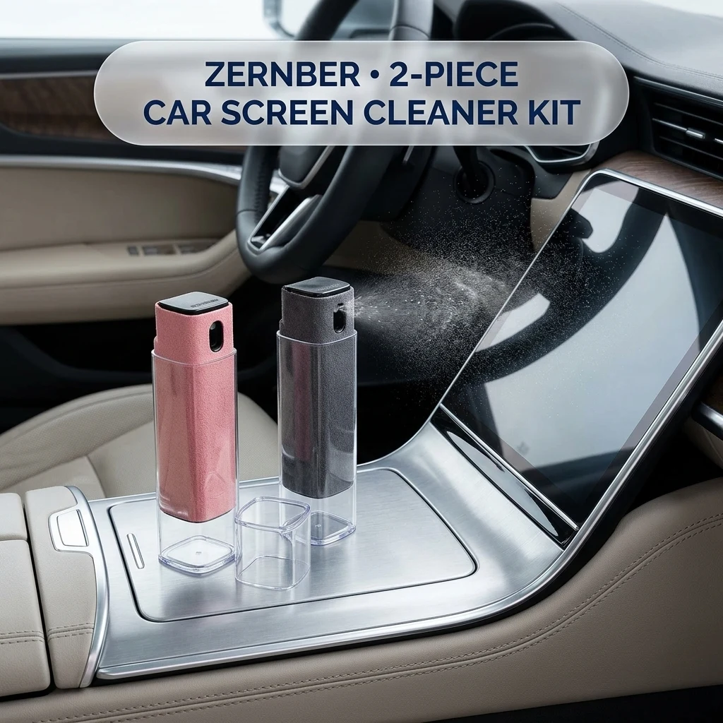ZERNBER 2 Pcs Car Screen Cleaner Kit, Car Accessories for Women product photo